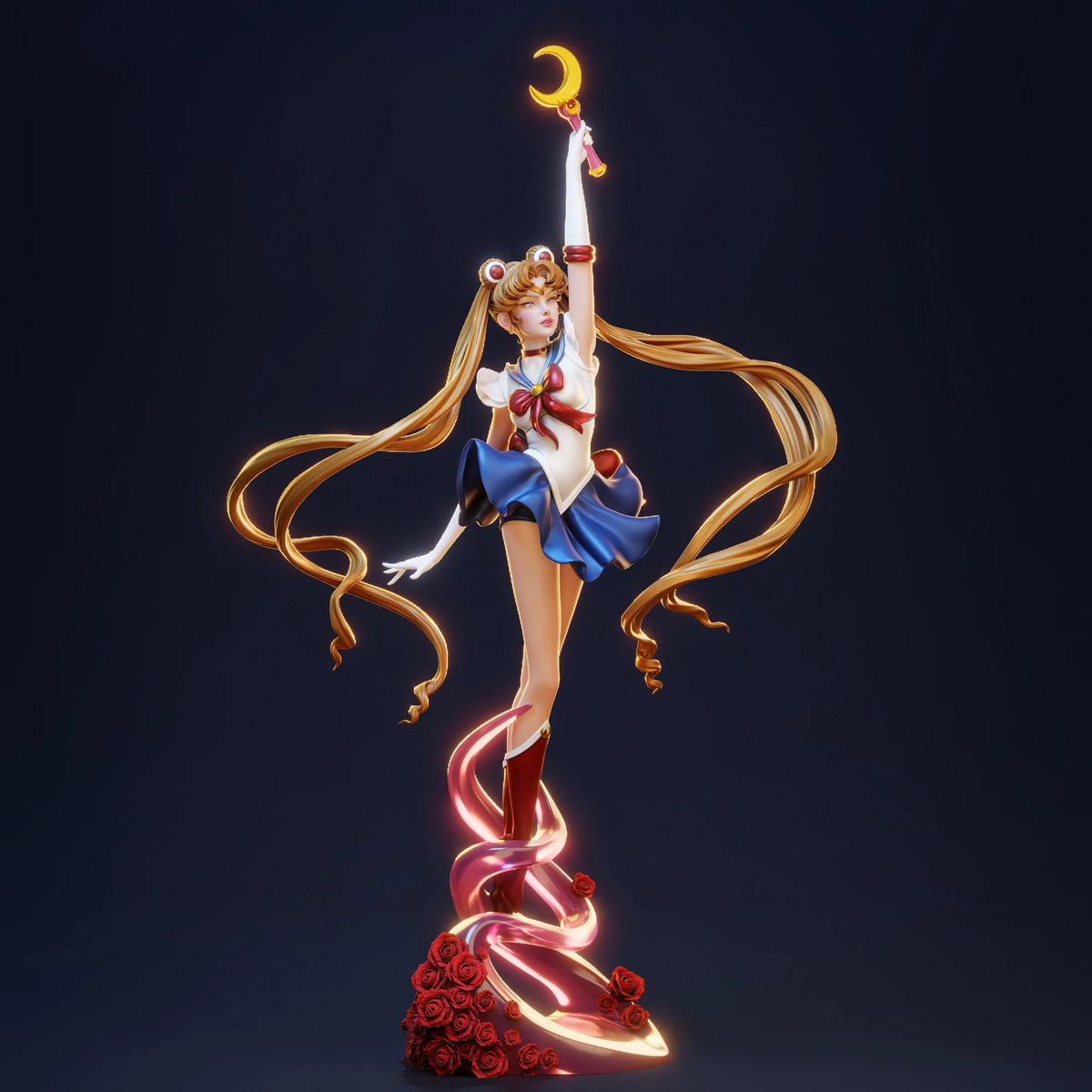 Sailor Moon Style Magical Girl Anime Unpainted Resin Garage Model Kit (1/6-1/12)