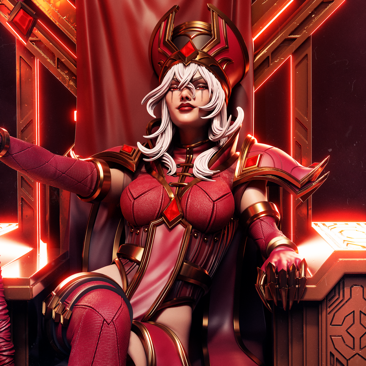 Sally Whitemane Dark fantasy cleric statue