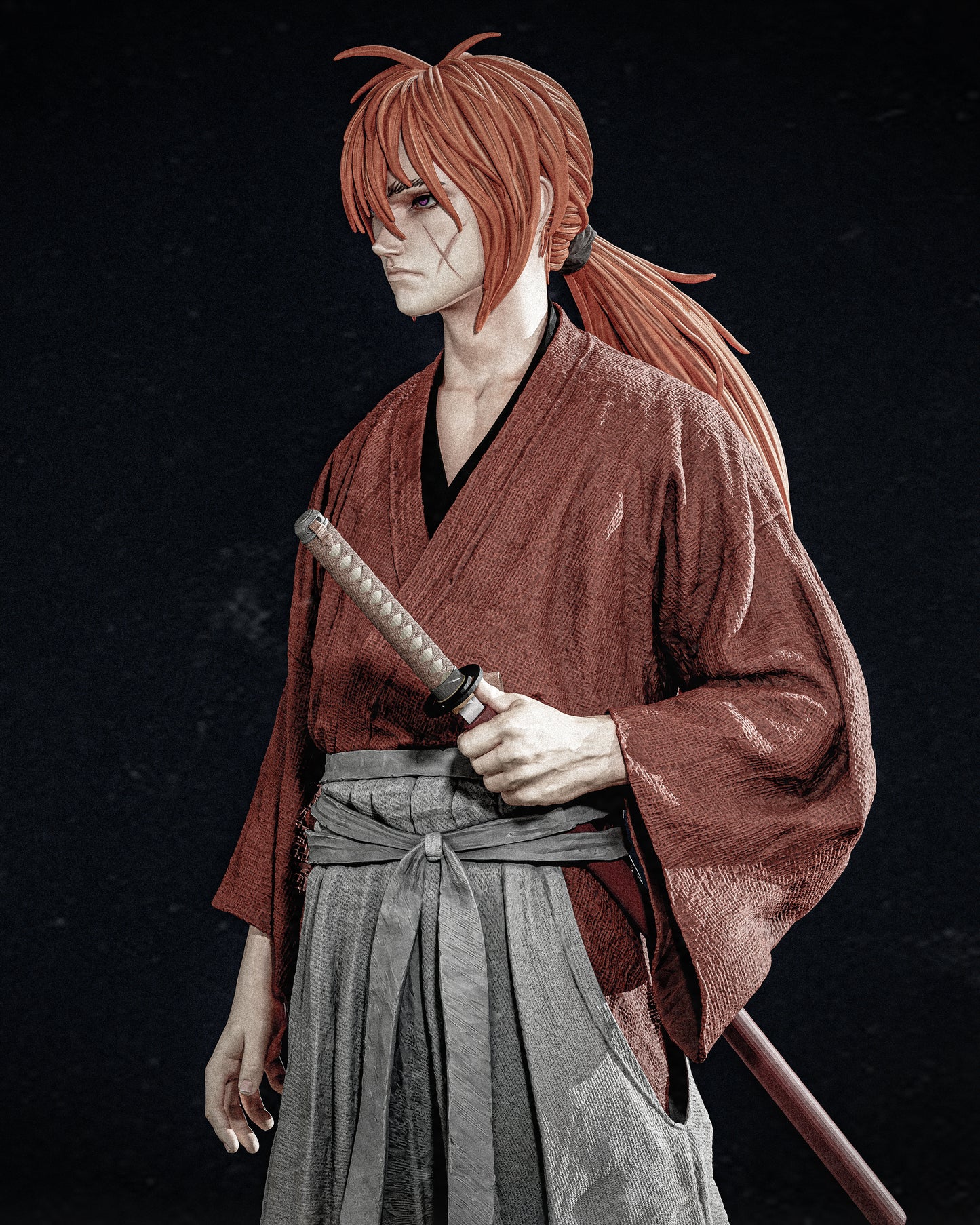 Kenshin Himura resin kit – Unpainted 3D Printed Model kit