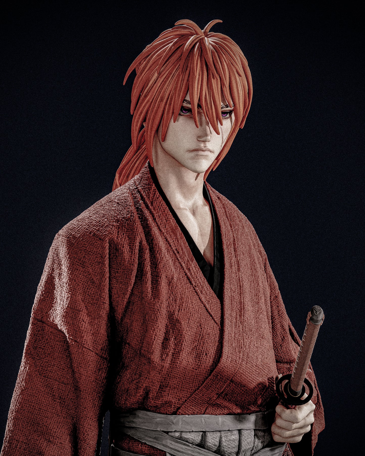 Kenshin Himura resin kit – Unpainted 3D Printed Model kit