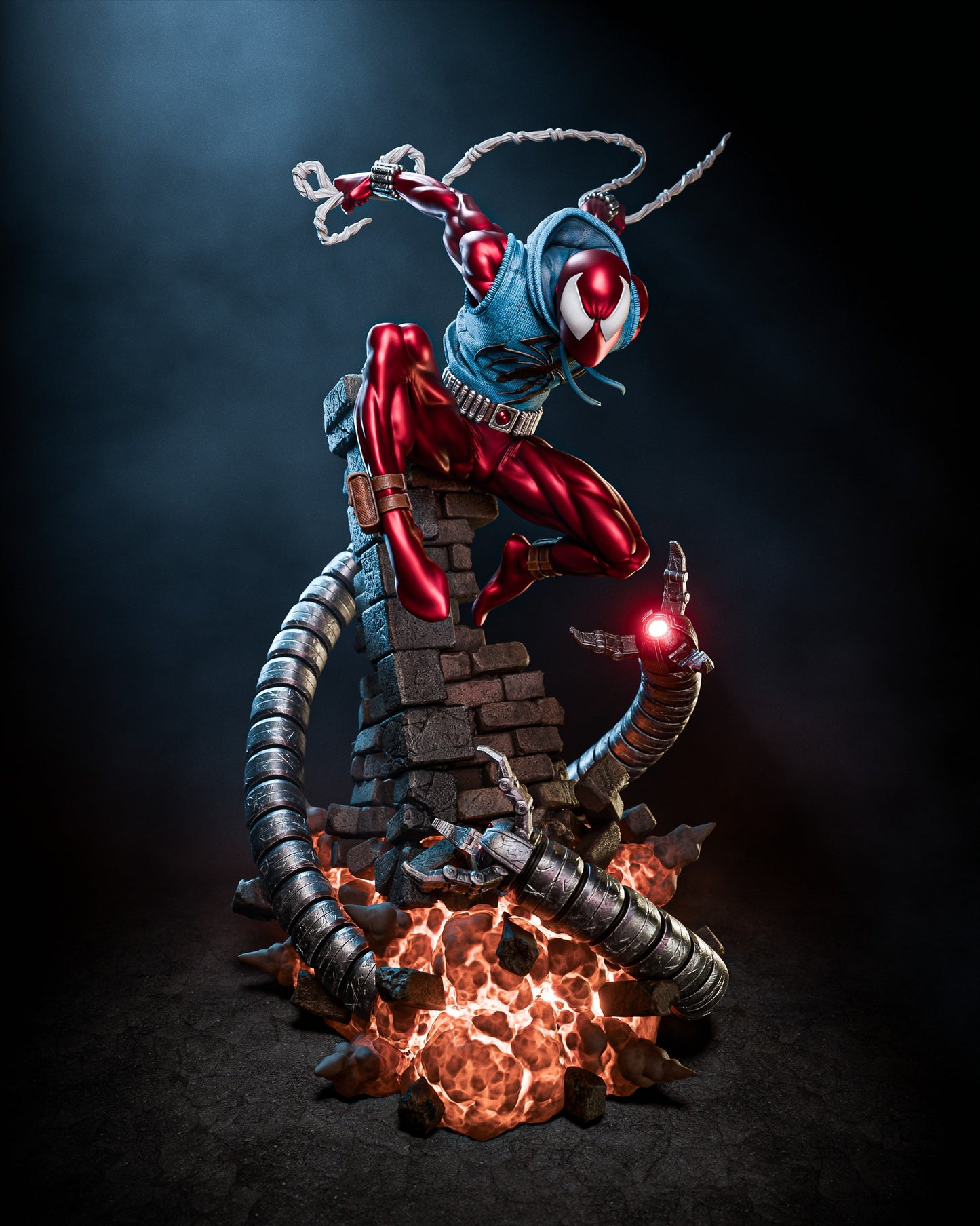 Scarlet Spider Style Clone Vigilante – Unpainted 3D Printed Model Kit