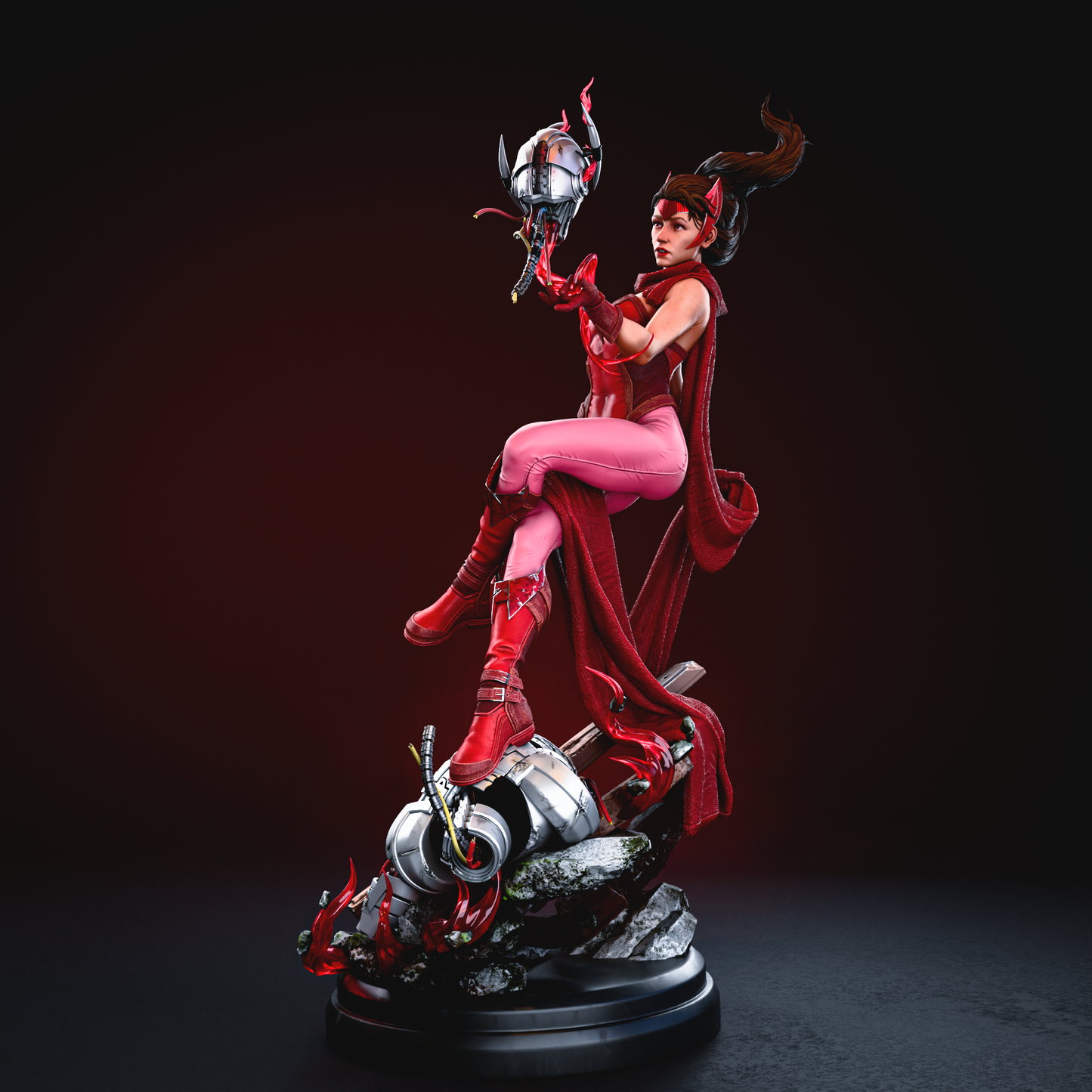 Scarlet Witch style Chaos Hex Girl resin kit – Unpainted 3D Printed Model kit