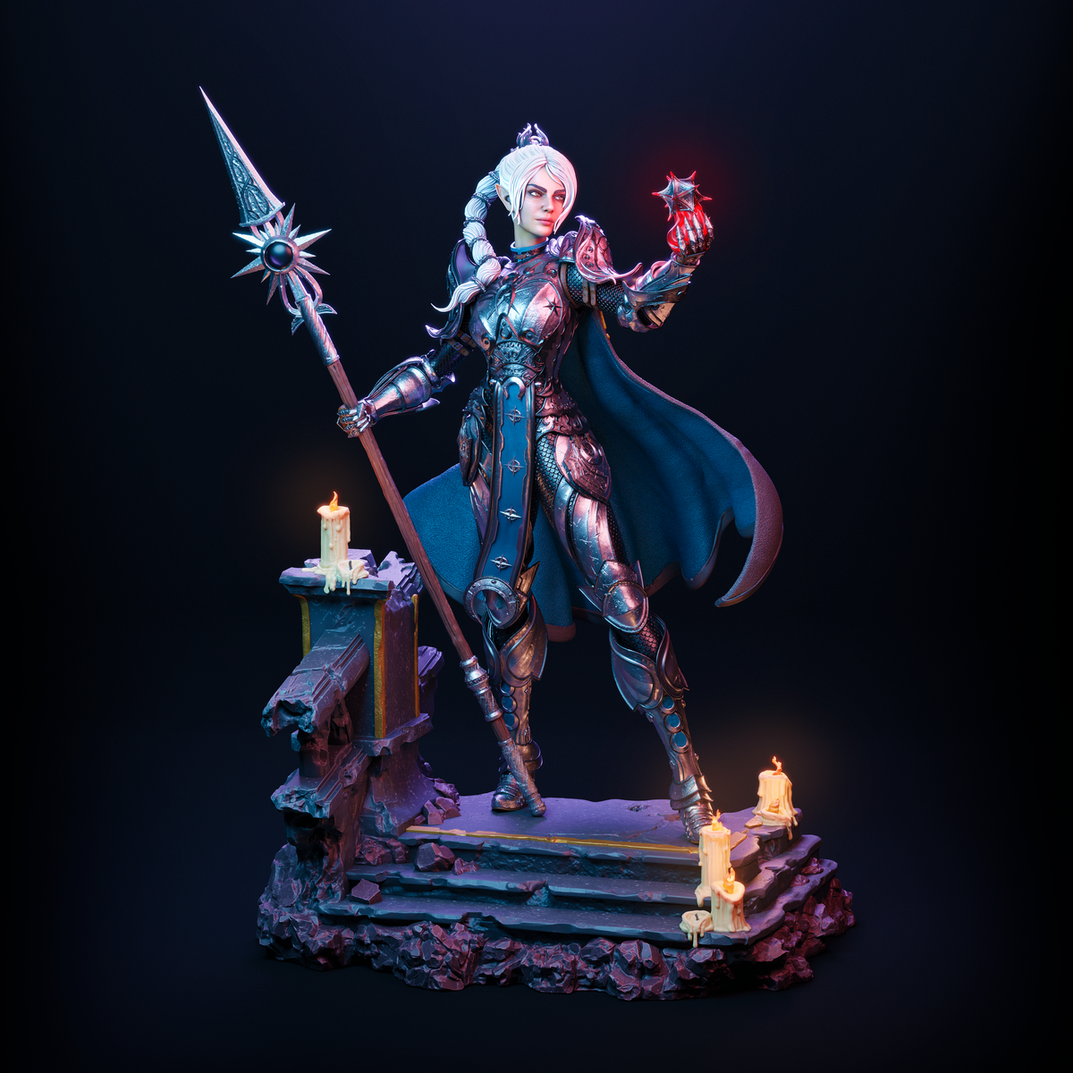 Shadowheart Style Baldurs Gate 3 RPG Unpainted Resin Garage Kit (1/6-1/12)