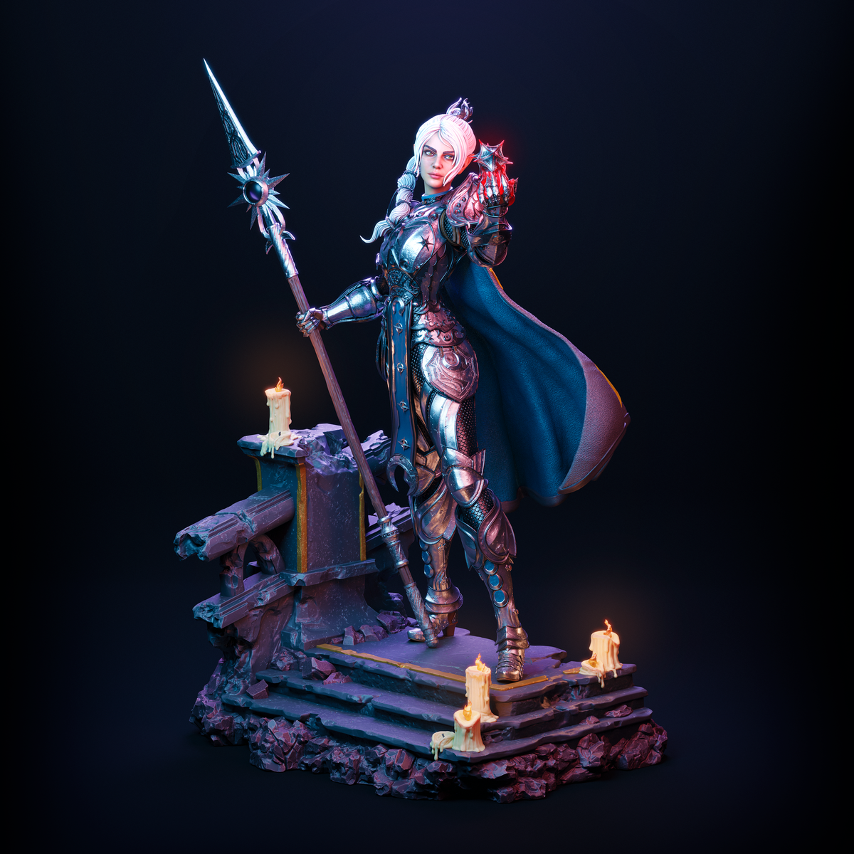 Shadowheart Style Baldurs Gate 3 RPG Unpainted Resin Garage Kit (1/6-1/12)