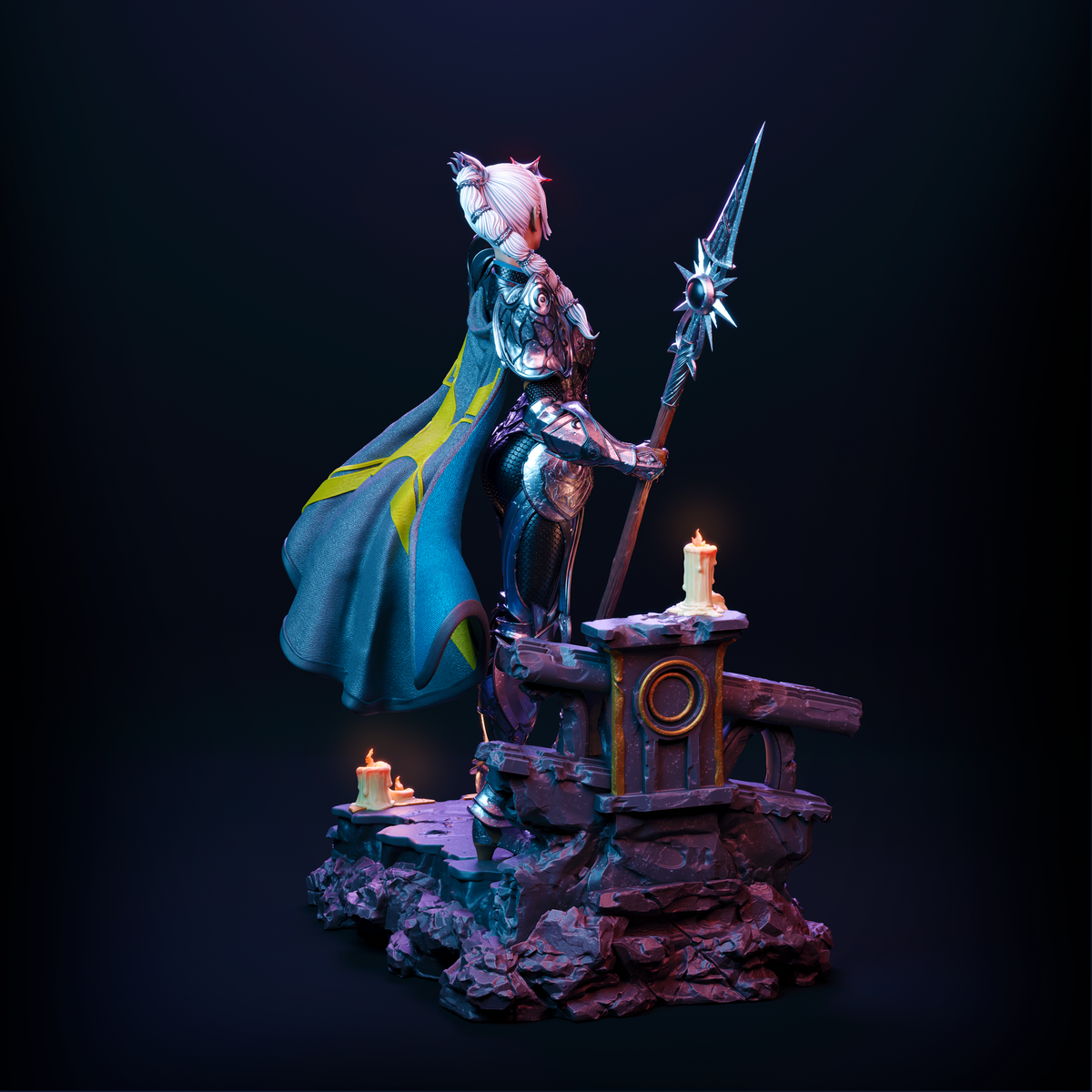 Shadowheart Style Baldurs Gate 3 RPG Unpainted Resin Garage Kit (1/6-1/12)