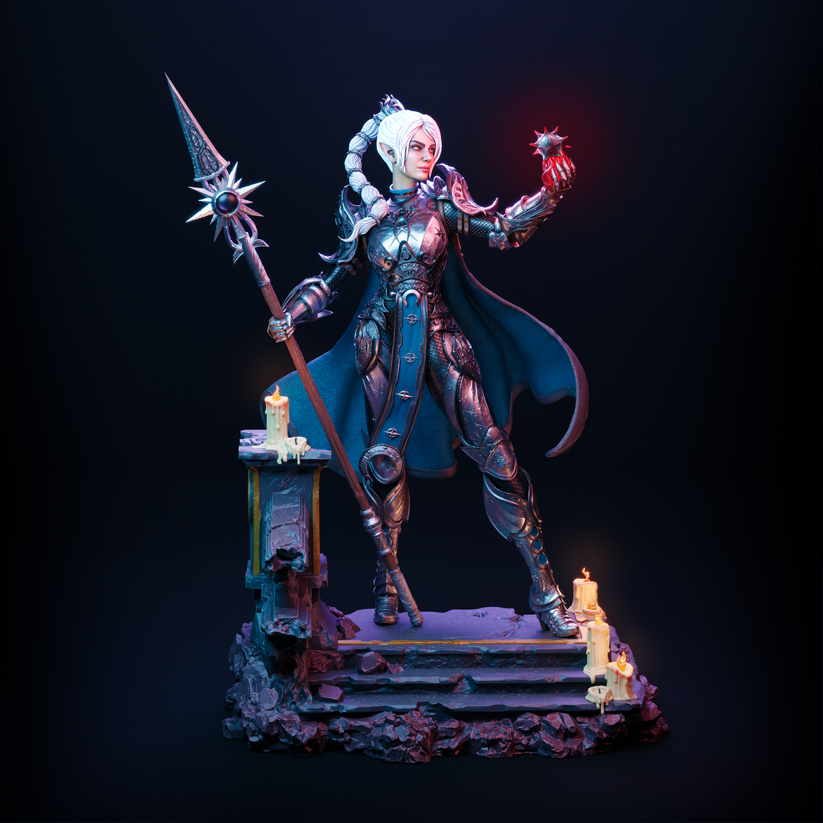Shadowheart Style Baldurs Gate 3 RPG Unpainted Resin Garage Kit (1/6-1/12)