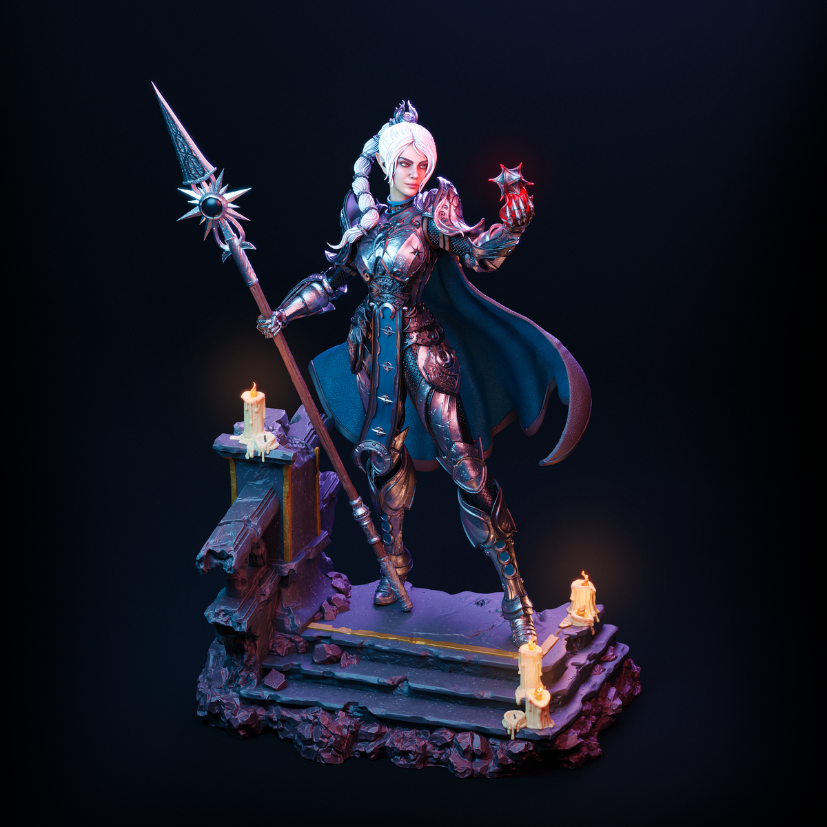 Shadowheart Style Baldurs Gate 3 RPG Unpainted Resin Garage Kit (1/6-1/12)