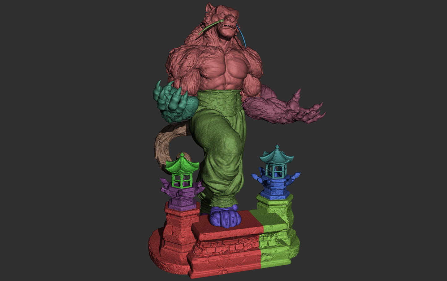 Tai Lung Style Martial Arts Master – Unpainted 3D Printed Model Kit