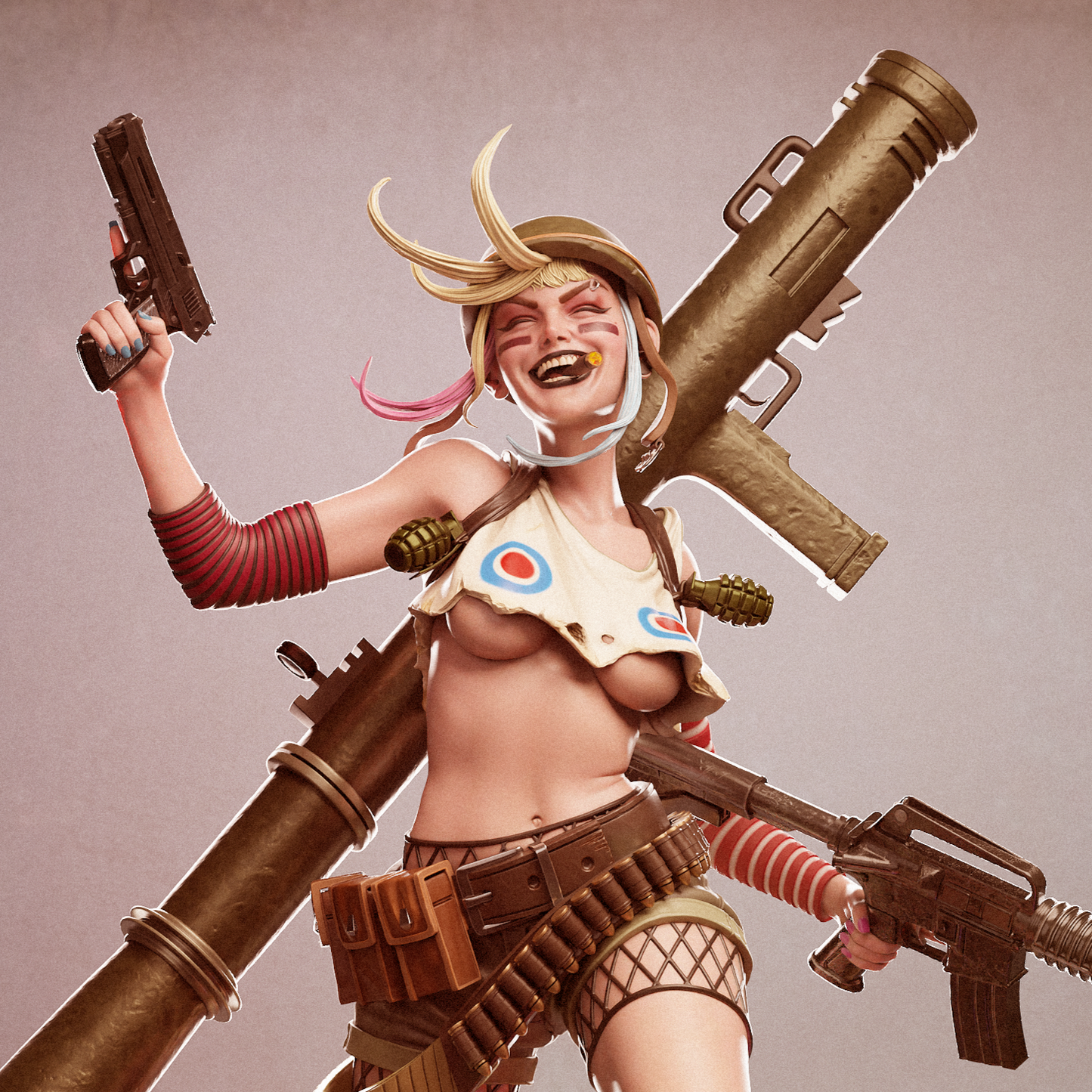 Tank Girl resin kit – Unpainted 3D Printed Model kit