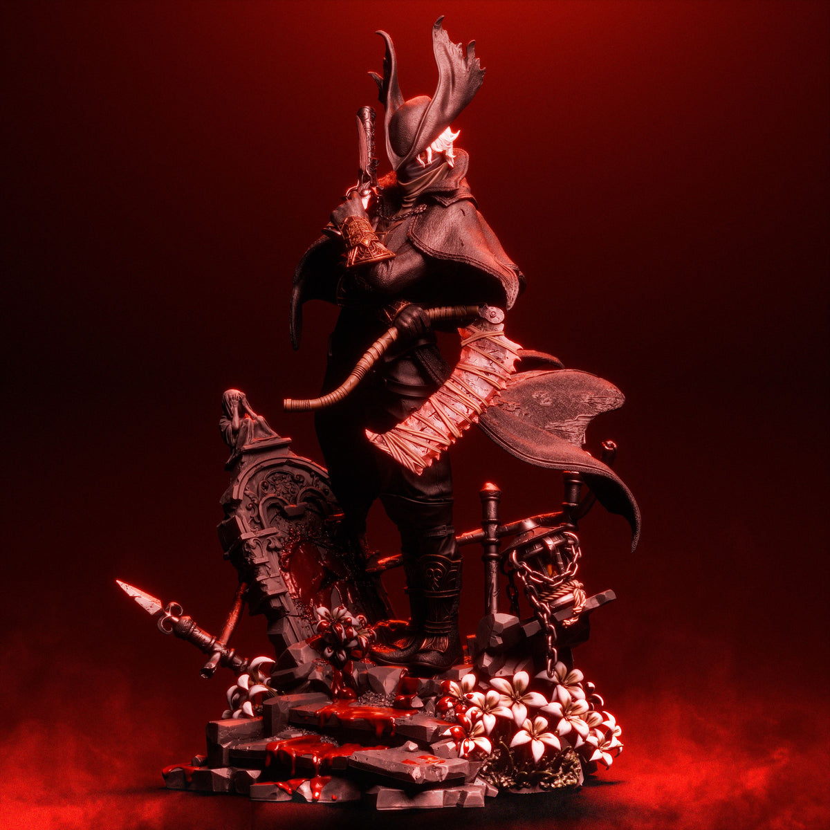 Hunter Style Bloodborne Gothic Unpainted Resin Garage Model Kit (1/6-1/12)