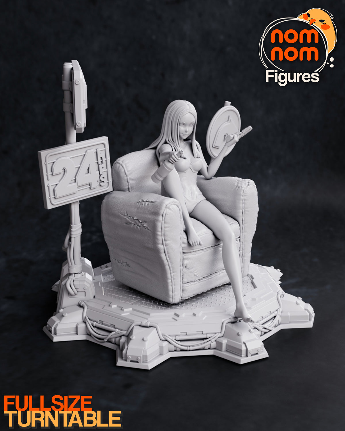 Lounging Rebecca Style Cyberpunk Unpainted Resin Garage Kit (1/6-1/12)