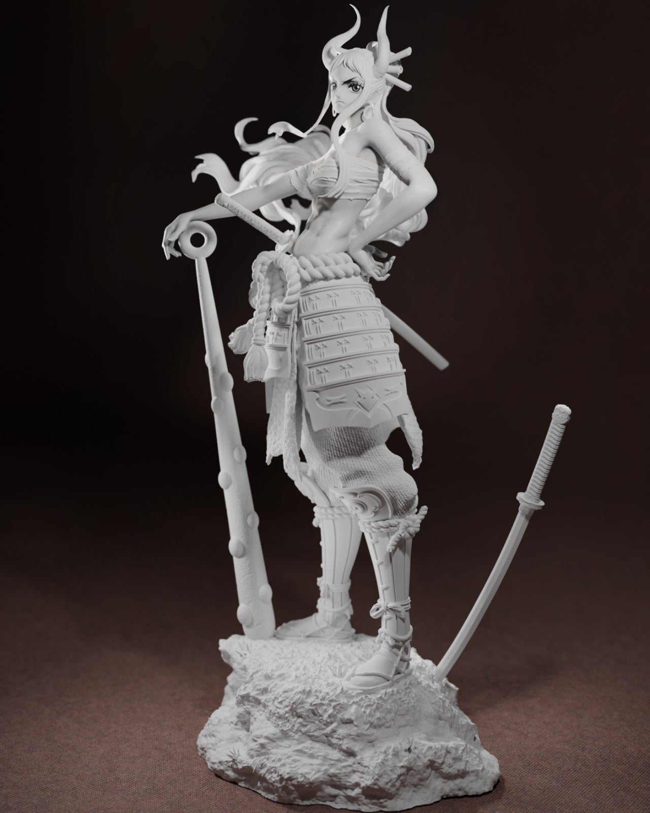 Yamato style Oni Guardian Girl resin kit – Unpainted 3D Printed Model kit