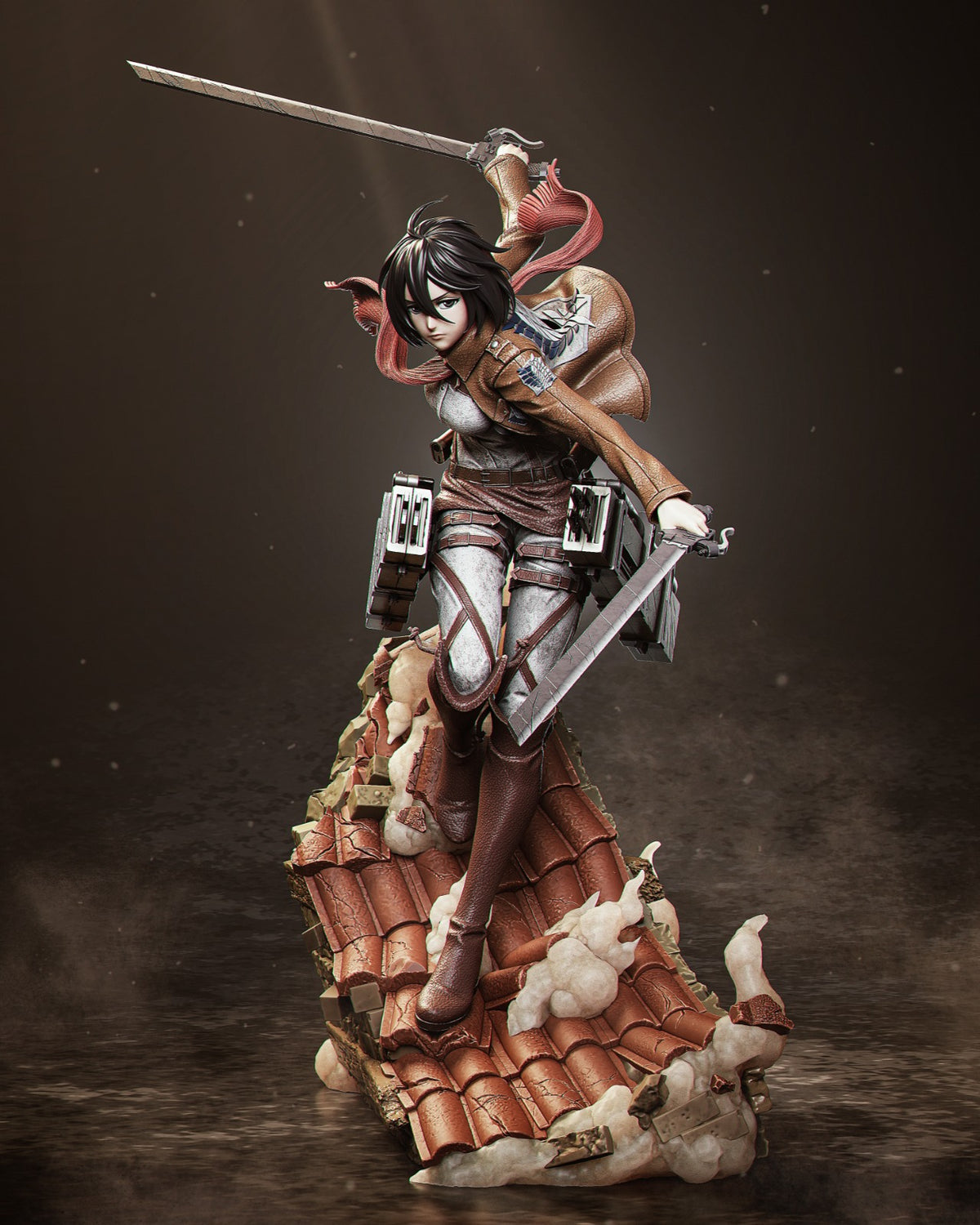 Mikasa Style Attack on Titan Anime Unpainted Resin Garage Model Kit (1/6-1/12)