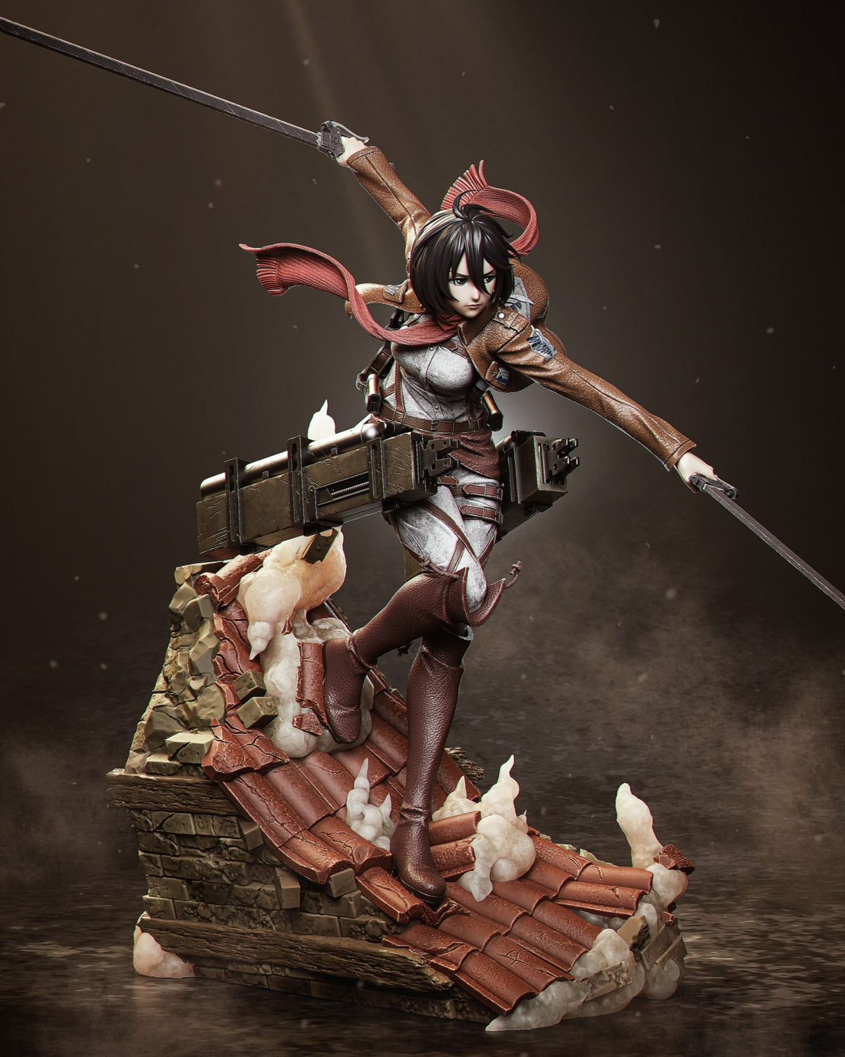 Mikasa Style Attack on Titan Anime Unpainted Resin Garage Model Kit (1/6-1/12)