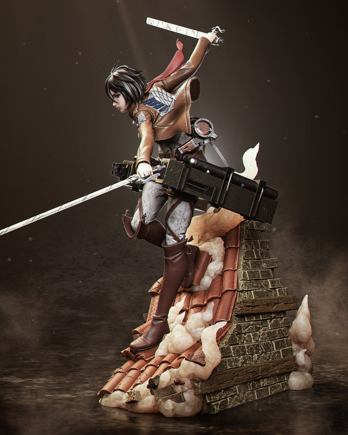 Mikasa Style Attack on Titan Anime Unpainted Resin Garage Model Kit (1/6-1/12)