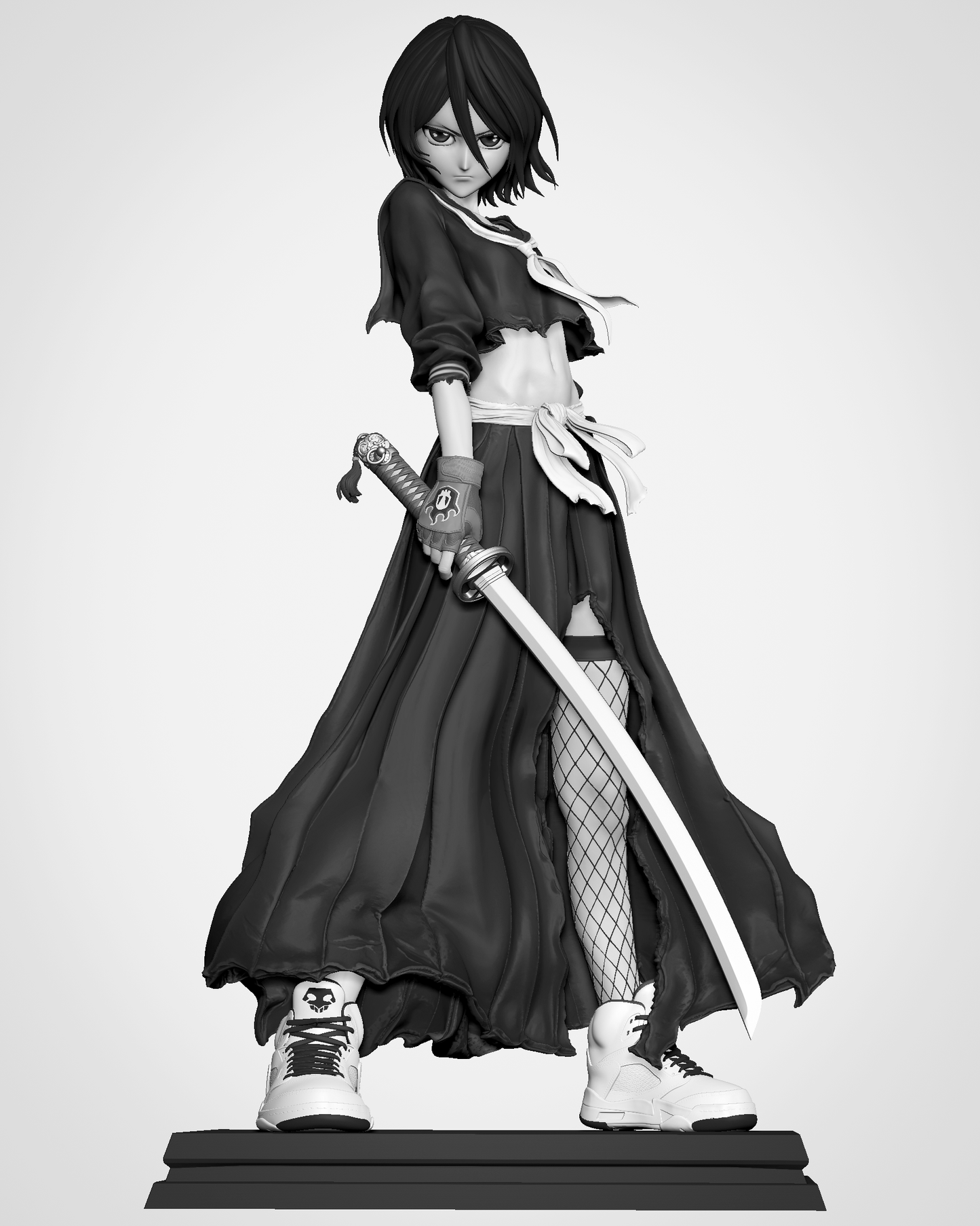 Rukia style Frostblade Heroine resin kit – Unpainted 3D Printed Model kit