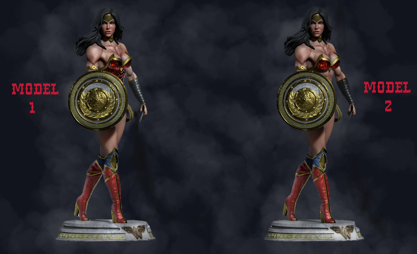 Wonder Woman style Amazonian Defender Girl resin kit – Unpainted 3D Printed Model kit