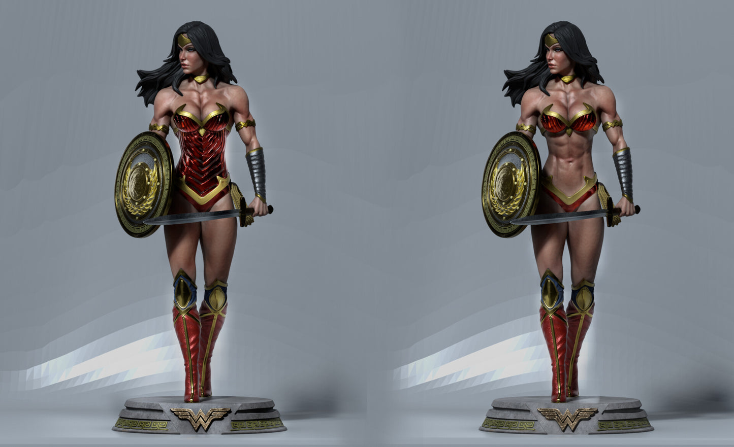 Wonder Woman style Amazonian Defender Girl resin kit – Unpainted 3D Printed Model kit