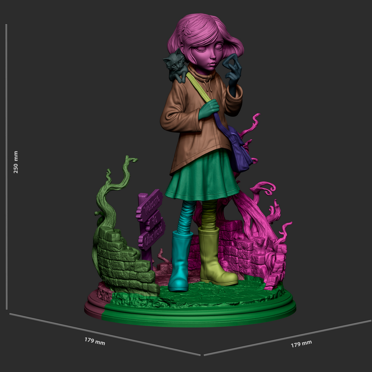 Coraline Style Dark Fantasy Unpainted Resin Garage Model Kit (1/6-1/12)