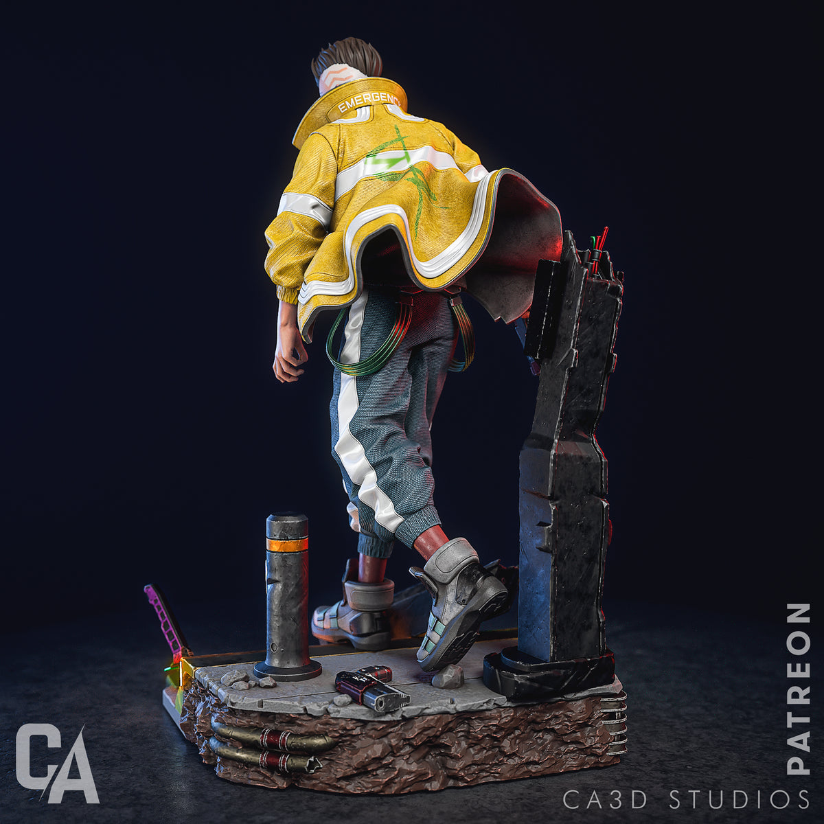 David Martinez Style Cyberpunk Anime Unpainted Resin Garage Model Kit (1/6-1/12)
