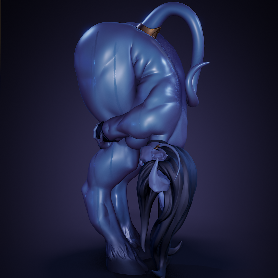Bent Draenei style Runebound Temptress Girl resin kit – Unpainted 3D Printed Model kit