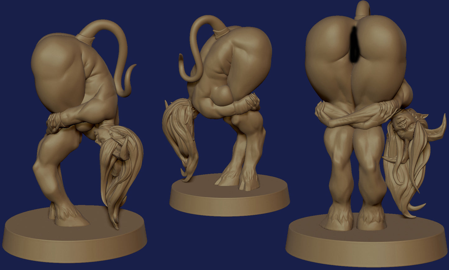 Bent Draenei style Runebound Temptress Girl resin kit – Unpainted 3D Printed Model kit