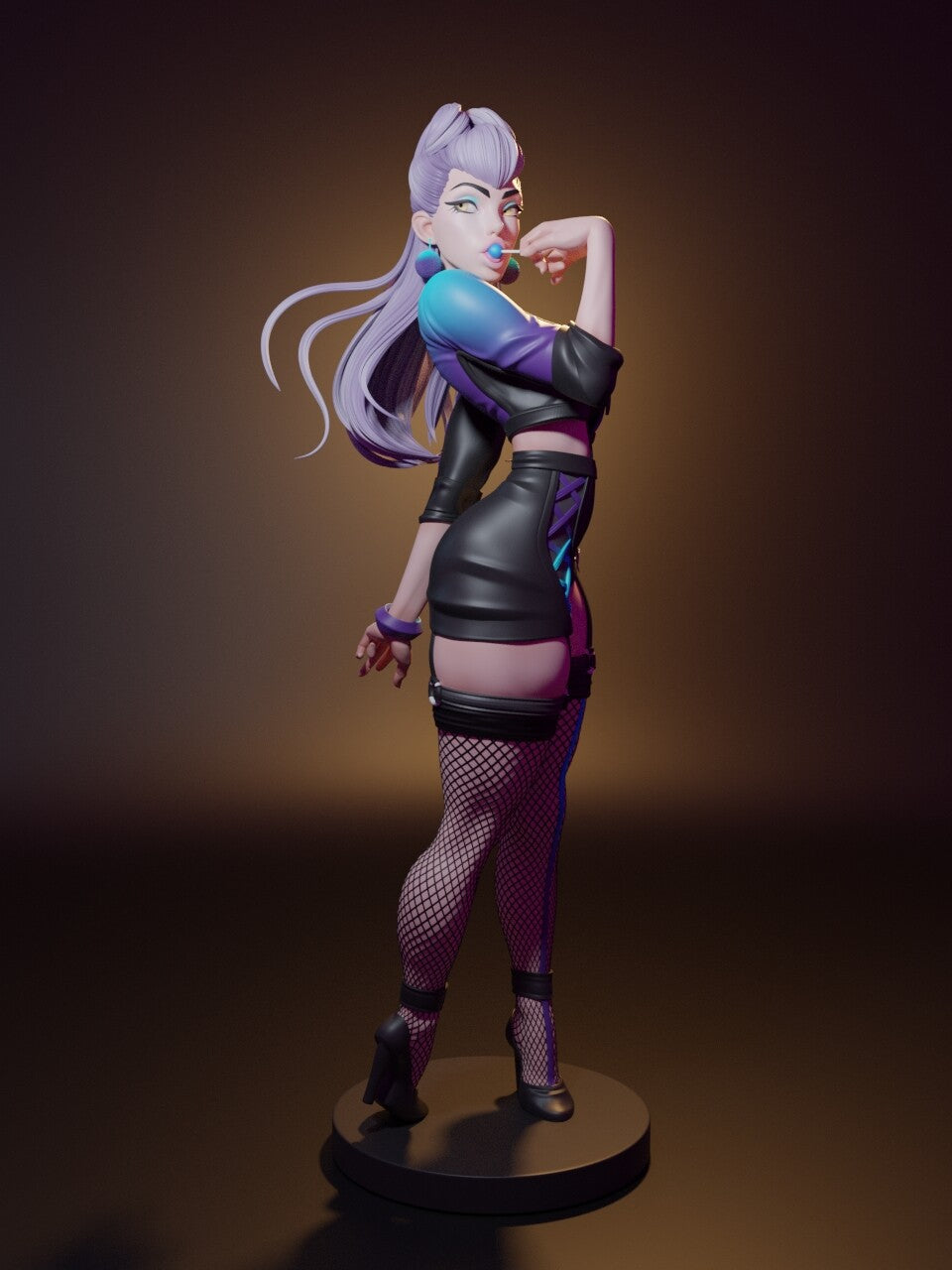 K/DA Evelynn Style League of Legends Unpainted Resin Garage Kit (1/6-1/12)