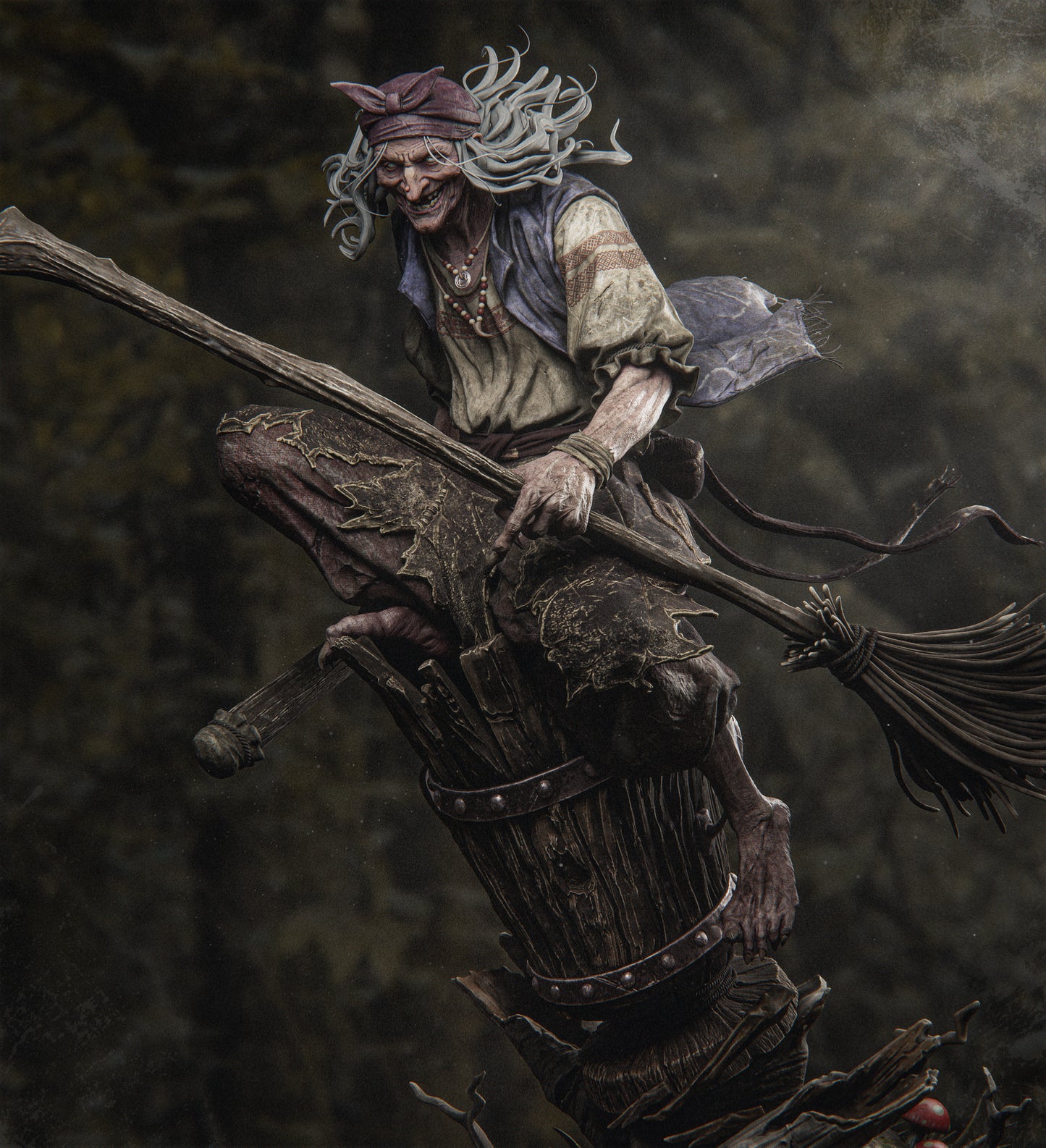 Baba Yaga resin kit – Unpainted 3D Printed Model kit
