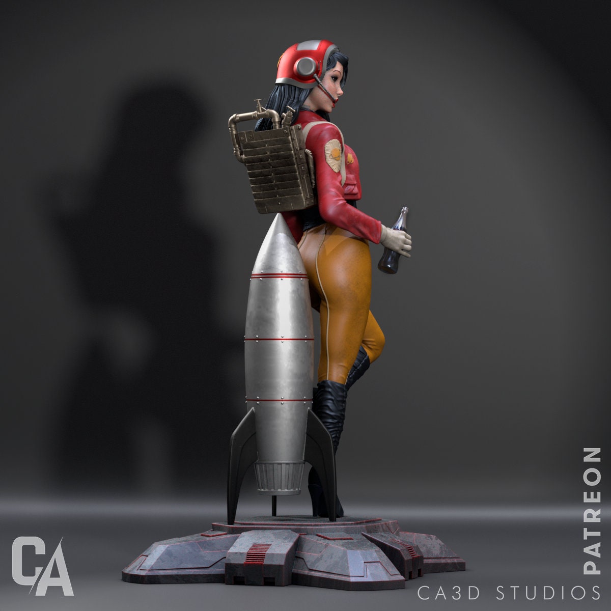 Retro Astronaut Cosmic Explorer resin kit – Unpainted 3D Printed Model kit