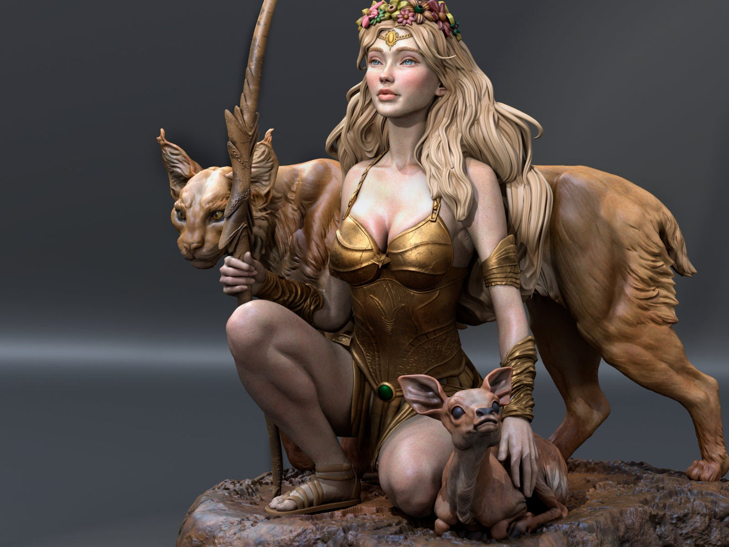 Artemis Greek Goddess resin kit – Unpainted 3D Printed Model kit