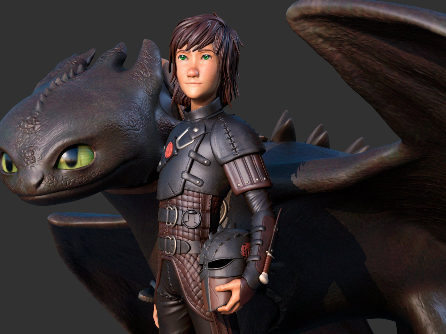 Toothless and Hiccup style Skybound Duo resin kit – Unpainted 3D Printed Model kit