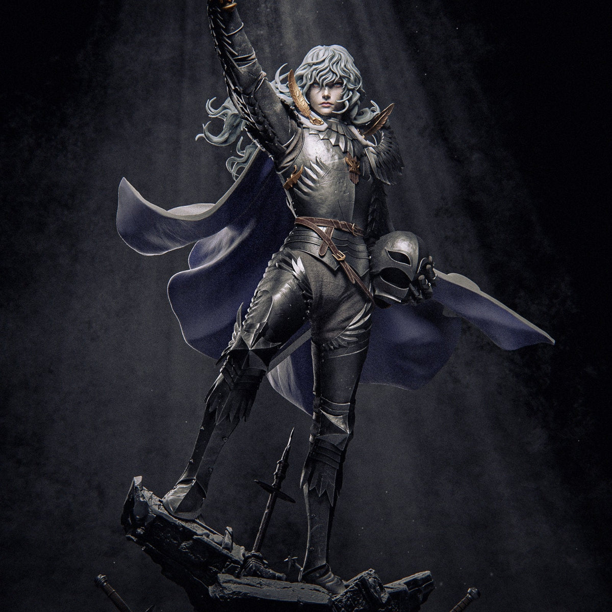 Griffith Style Berserk Dark Fantasy Anime Unpainted Resin Garage Kit (1/6-1/12)