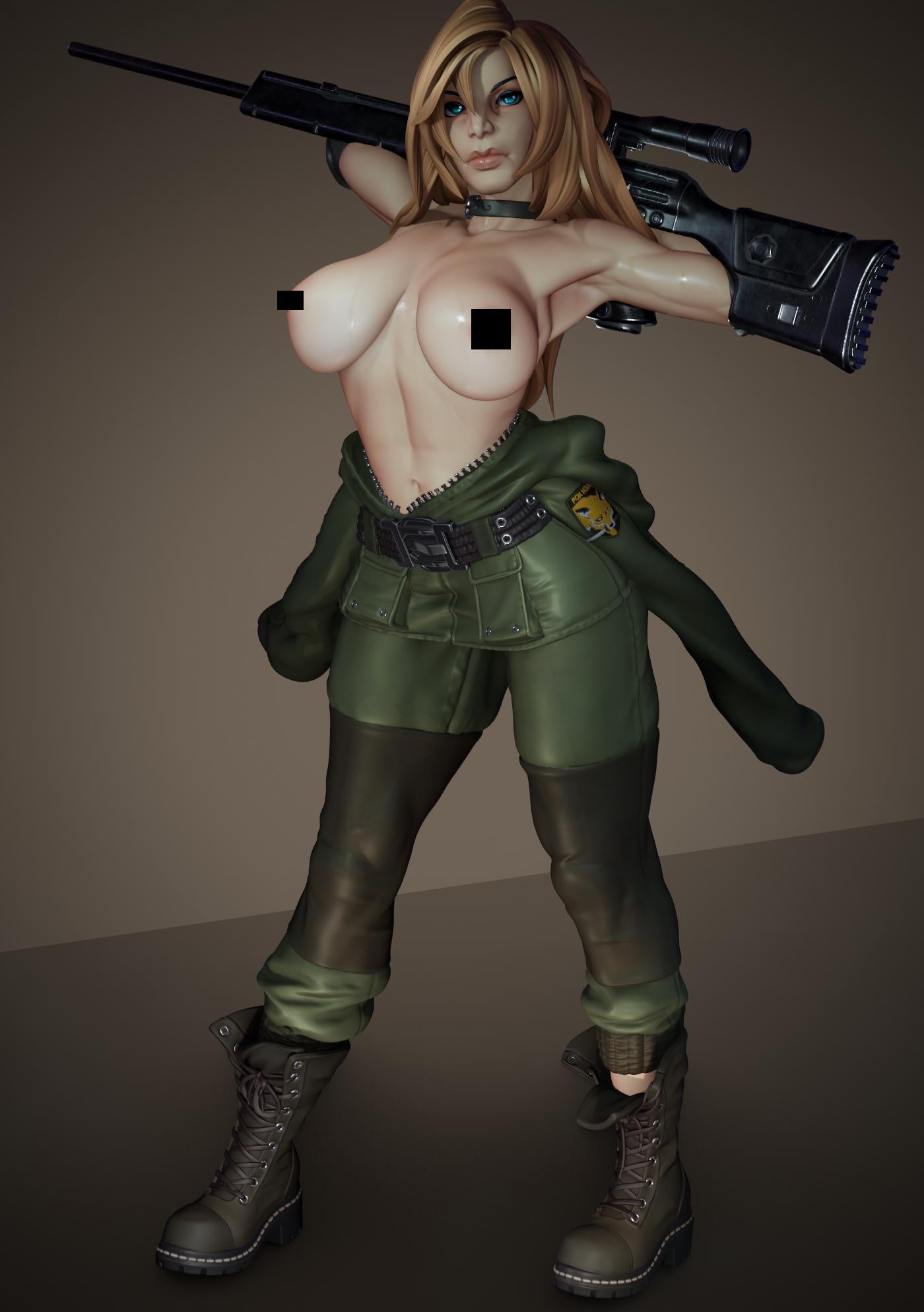Sniper Wolf style Silent Predator Girl resin kit – Unpainted 3D Printed Model kit