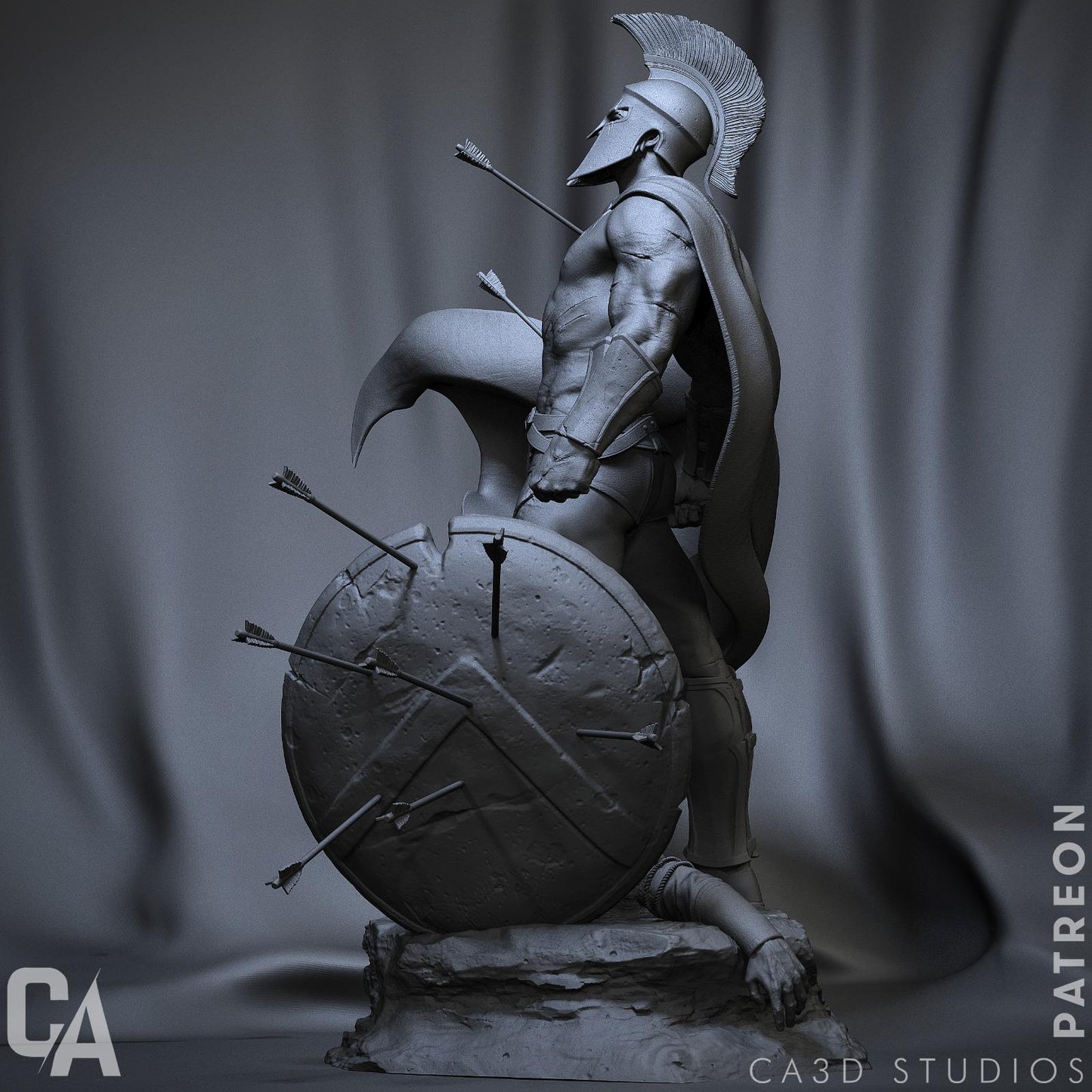 Spartan King Leonidas style resin kit – Unpainted 3D Printed Model kit