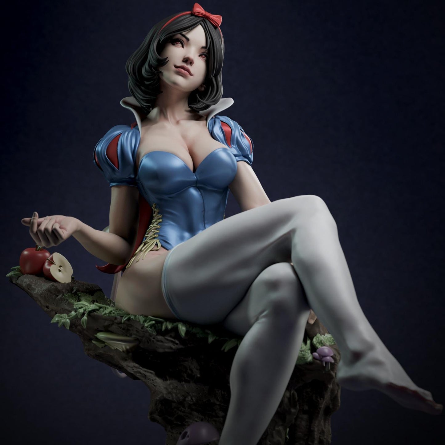 Snow White style Twisted Fairytale Girl resin kit – Unpainted 3D Printed Model kit