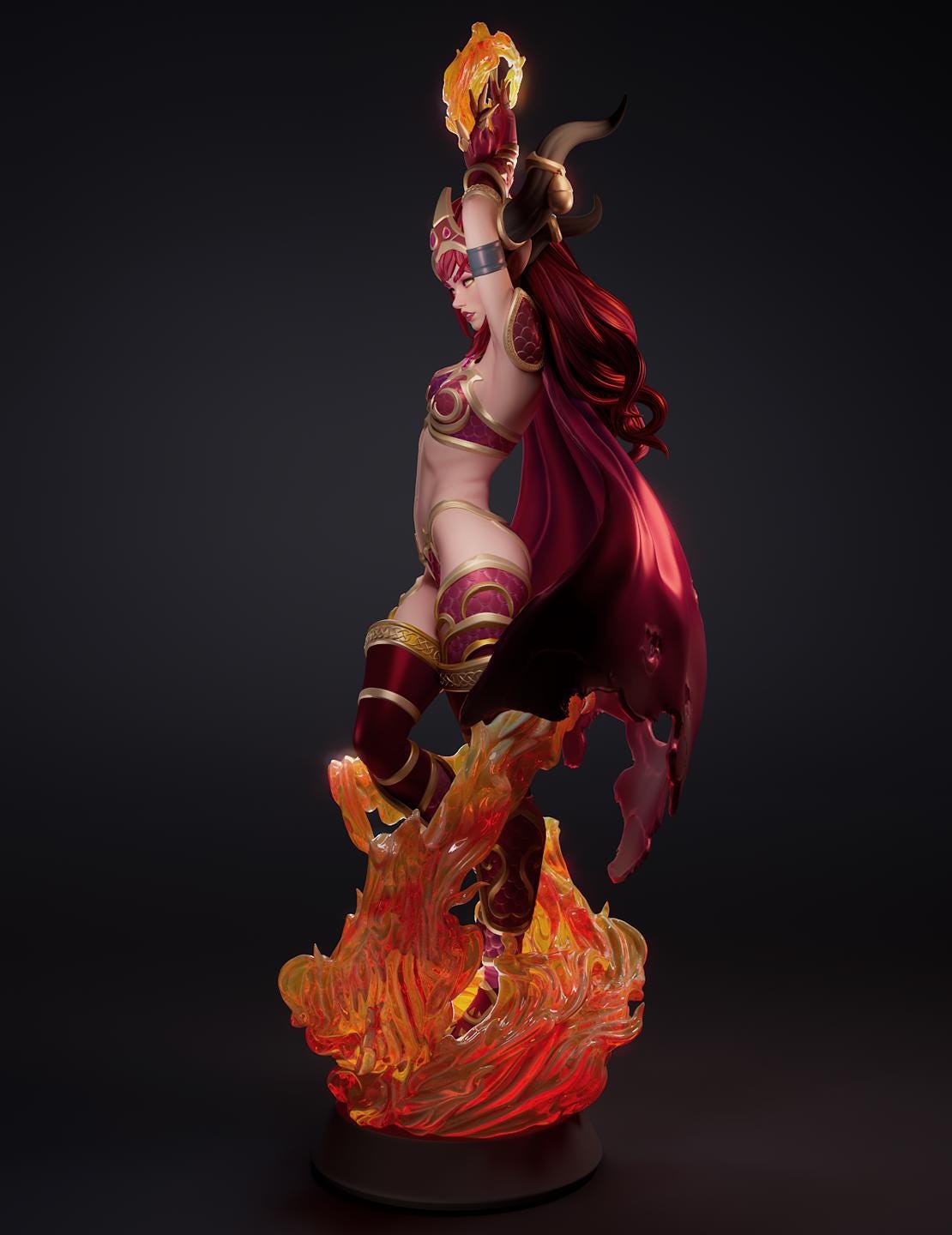 Alexstrasza style Dragon Queen resin kit – Unpainted 3D Printed Model kit