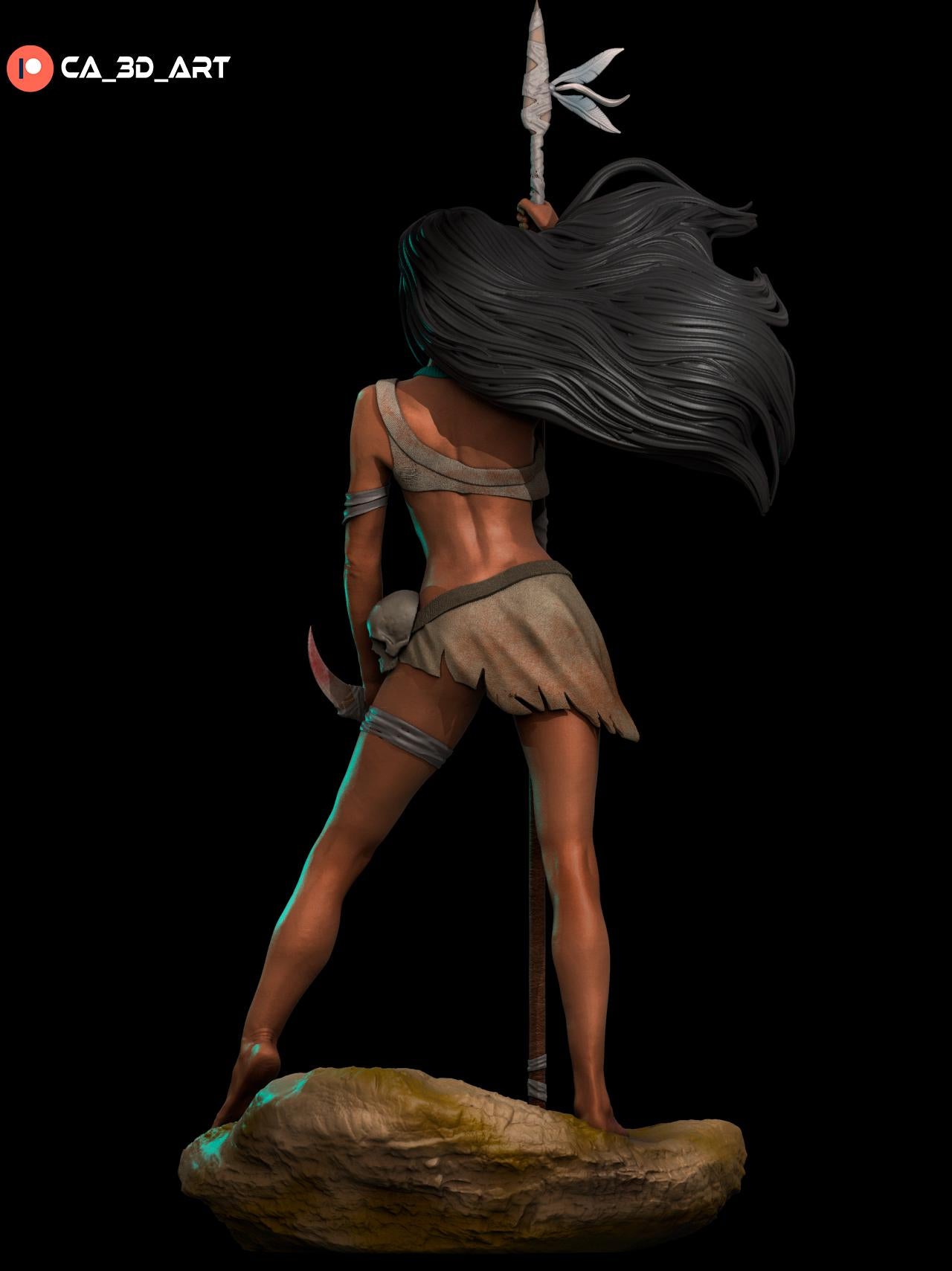 Pocahontas style Nature Spirit Girl resin kit – Unpainted 3D Printed Model kit