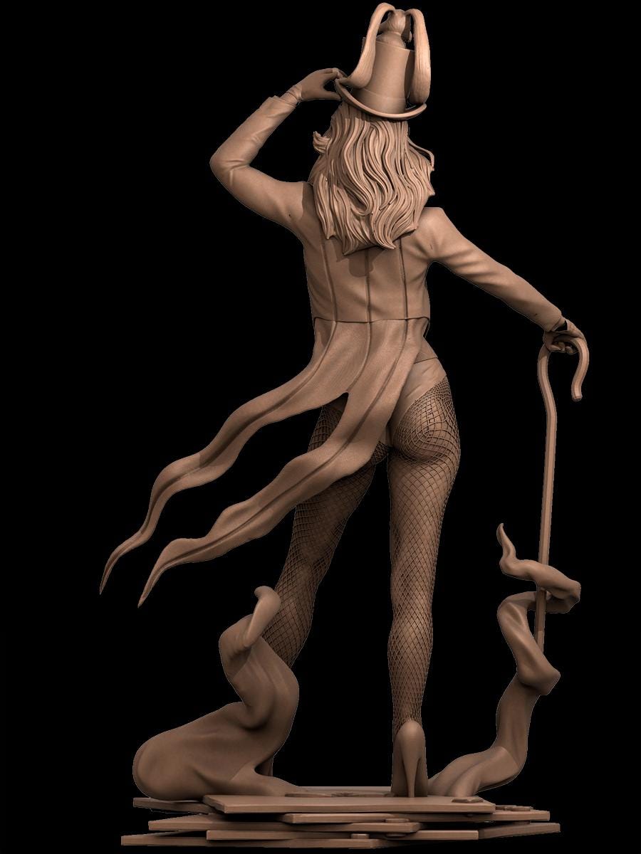 Zatanna style Mystic Magician Girl resin kit – Unpainted 3D Printed Model kit