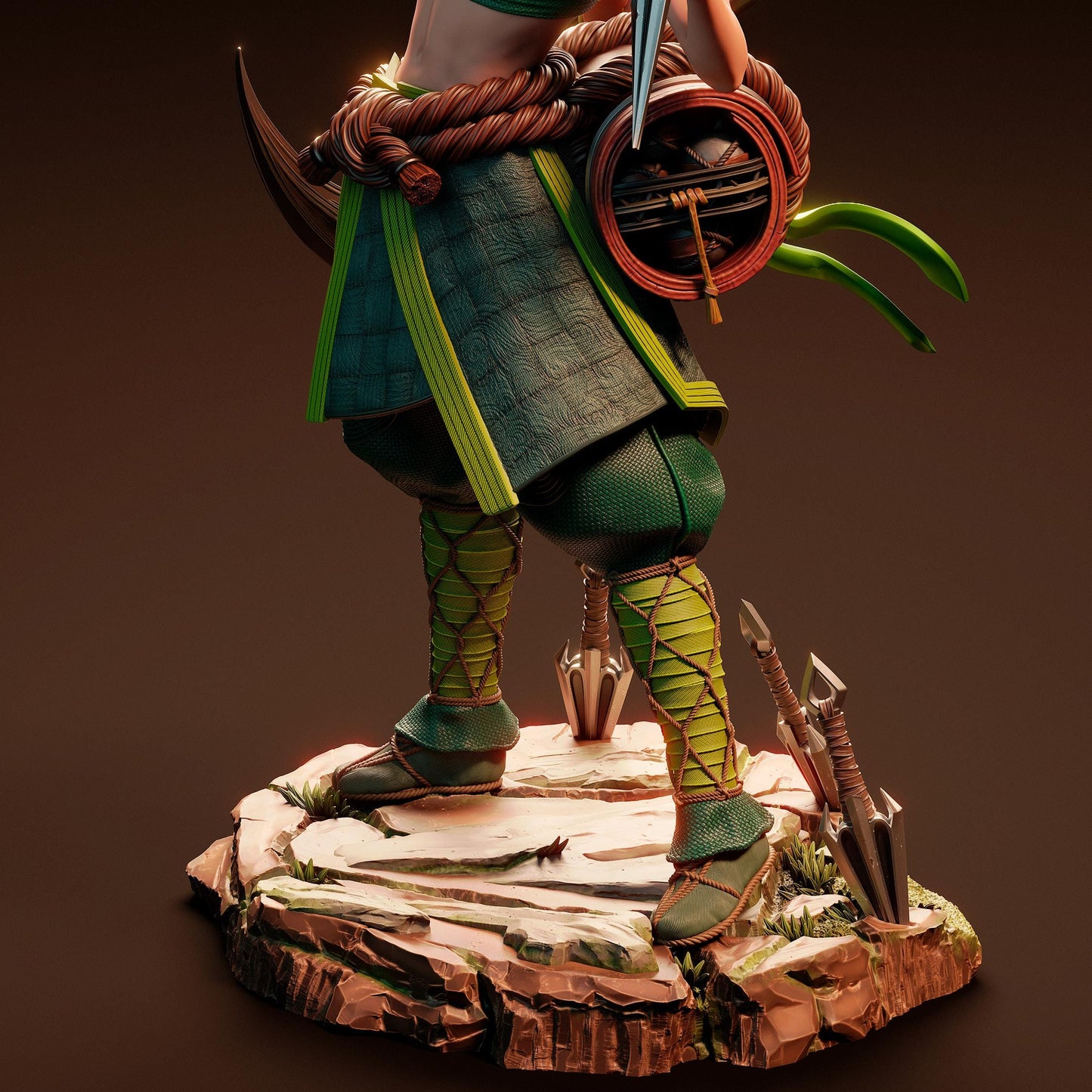 Akali style Shadow Assassin Girl resin kit – Unpainted 3D Printed Model kit