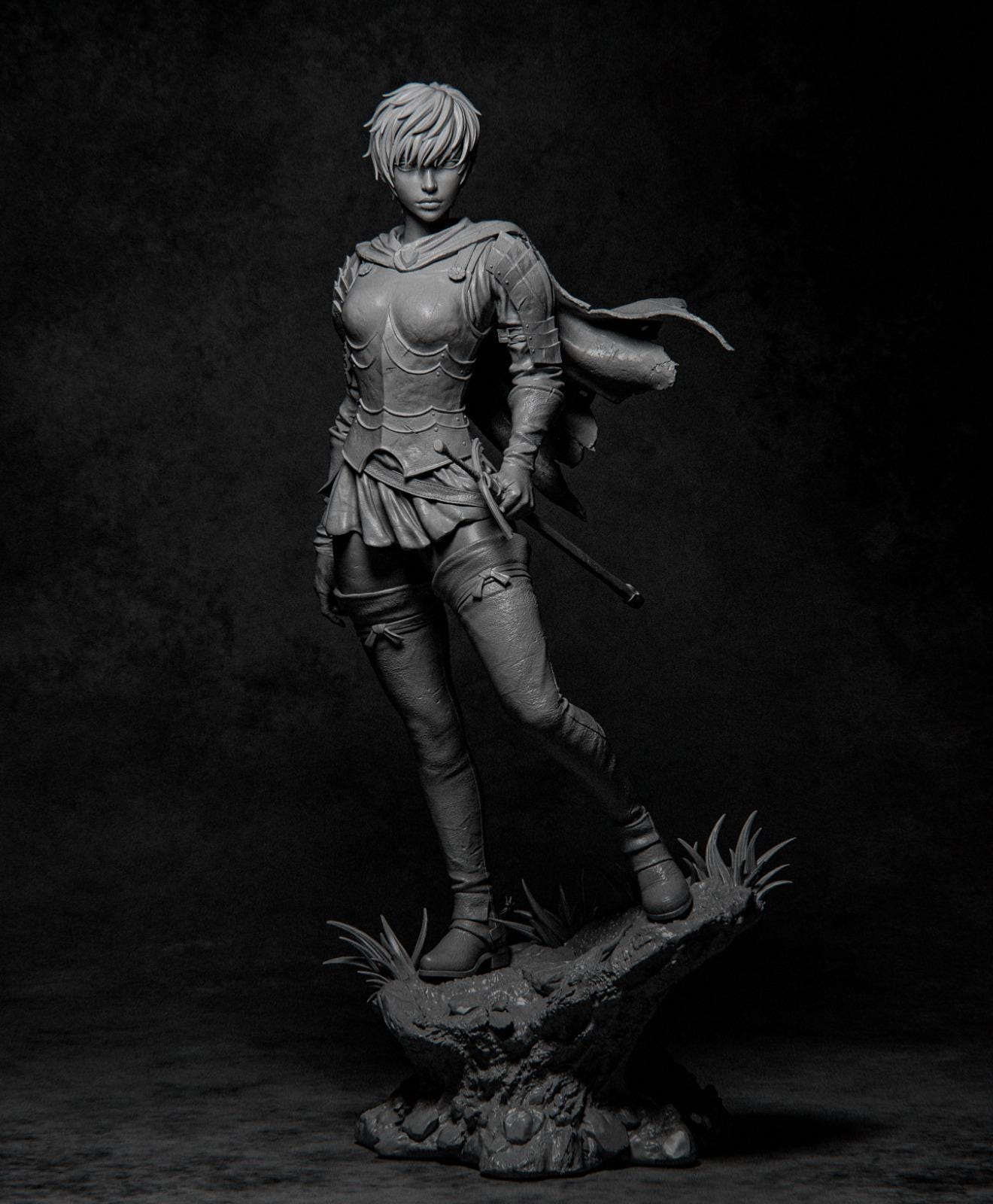 Casca style Warrior Commander Girl resin kit – Unpainted 3D Printed Model kit