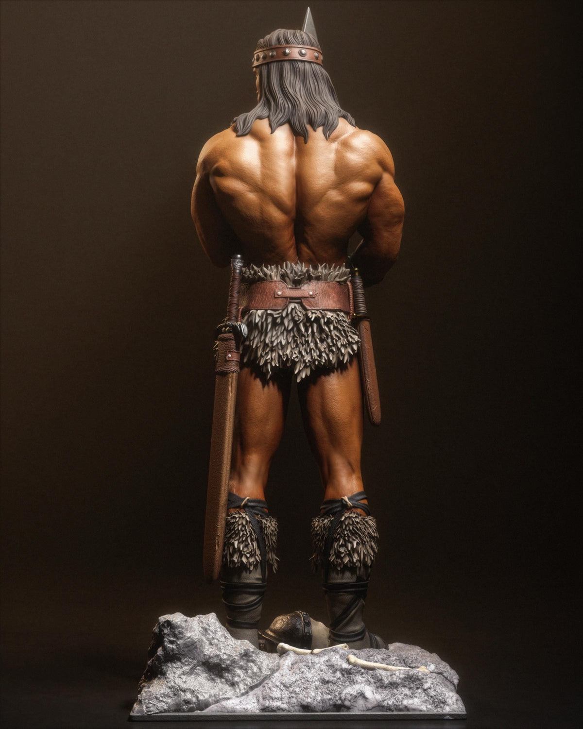 Arnold Conan Style Barbarian Warrior Unpainted Resin Garage Model Kit (1/6-1/12)