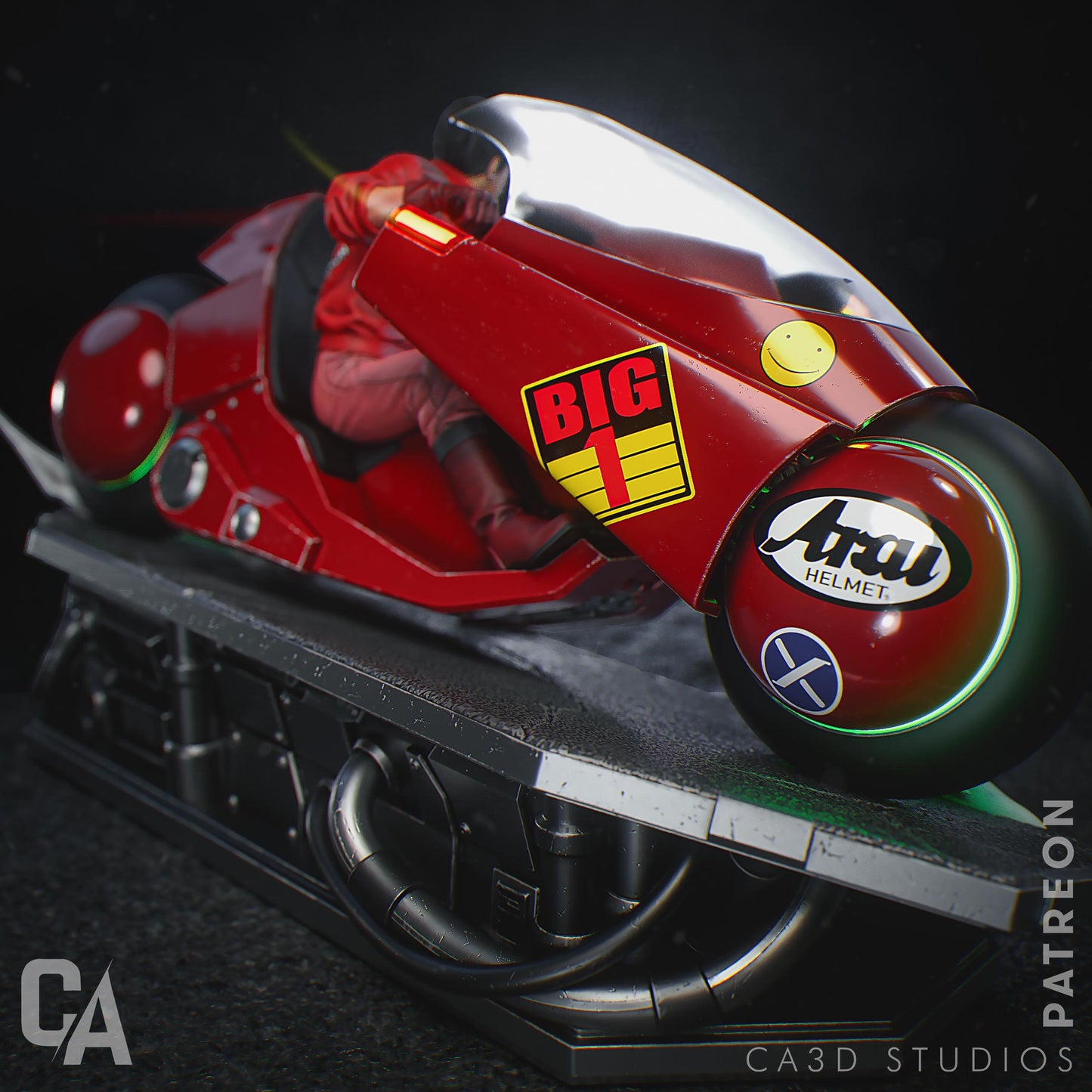 Kaneda style Futuristic Bike Rebel resin kit – Unpainted 3D Printed Model kit