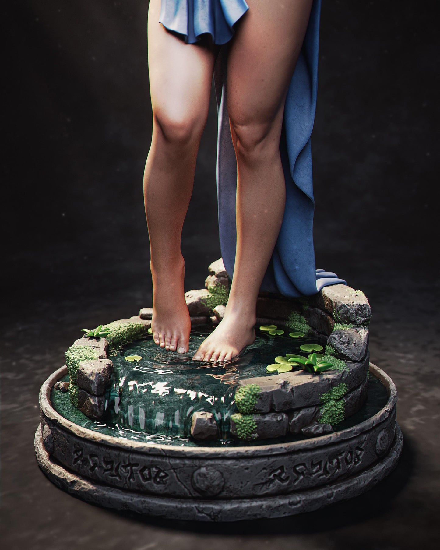 Kida style Atlantean Warrior Girl resin kit – Unpainted 3D Printed Model kit