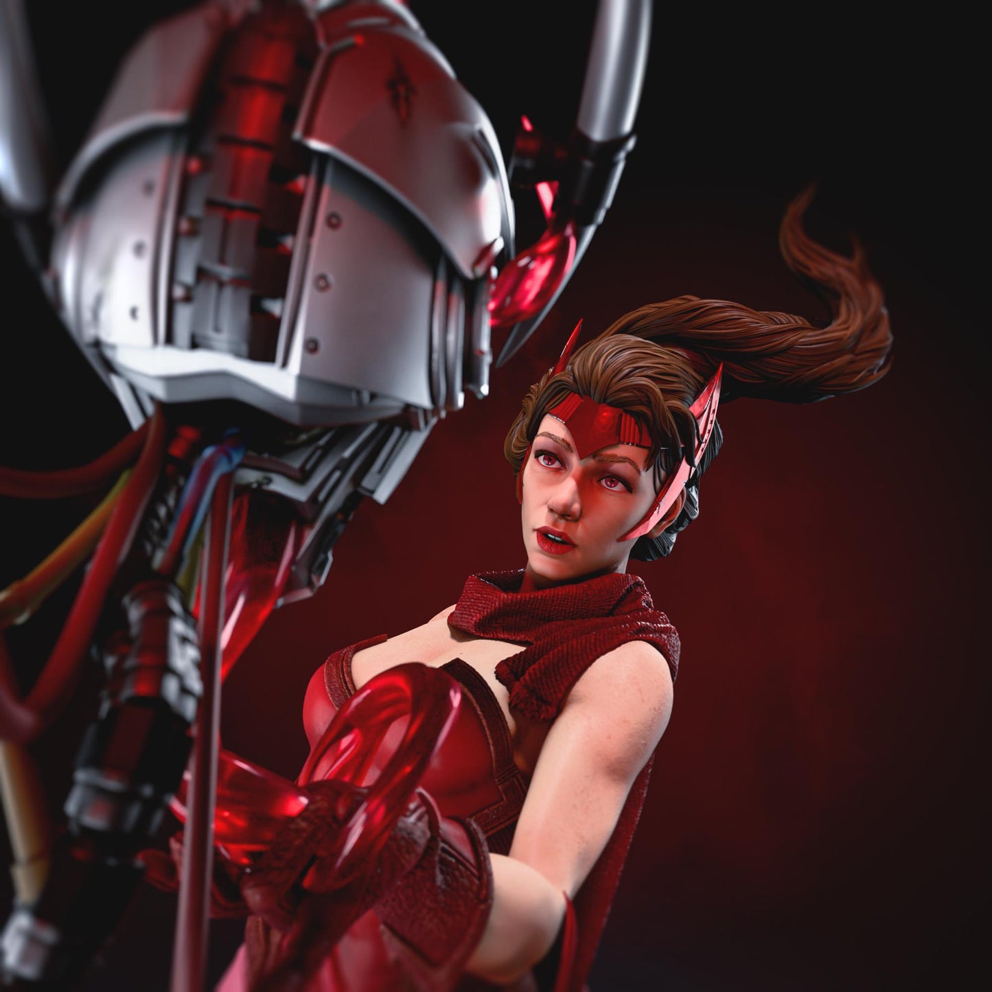 Scarlet Witch style Chaos Hex Girl resin kit – Unpainted 3D Printed Model kit