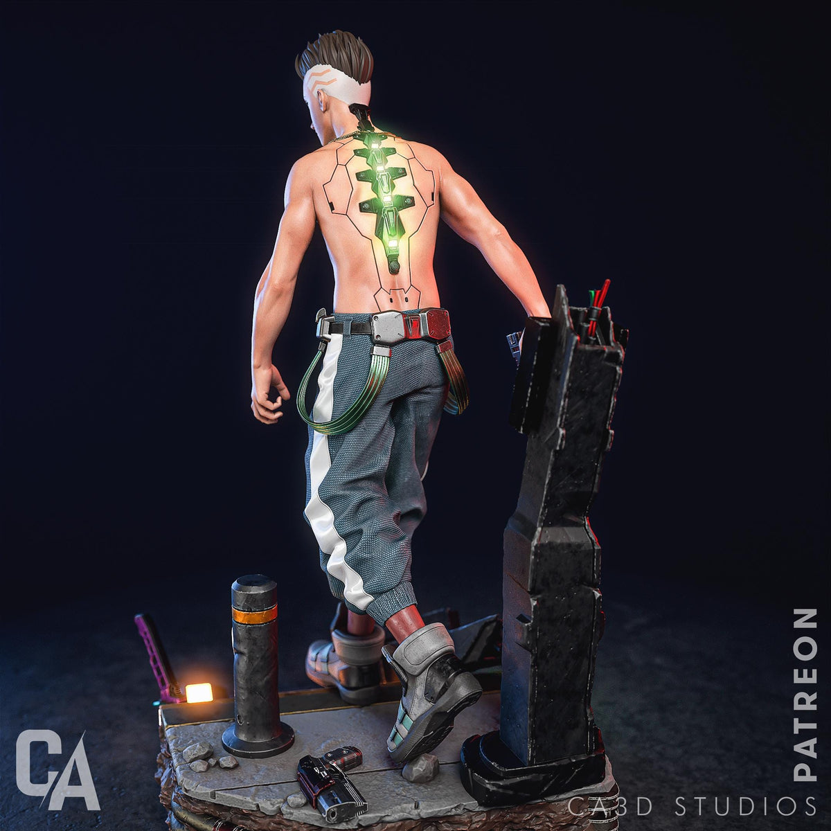 David Martinez Style Cyberpunk Anime Unpainted Resin Garage Model Kit (1/6-1/12)