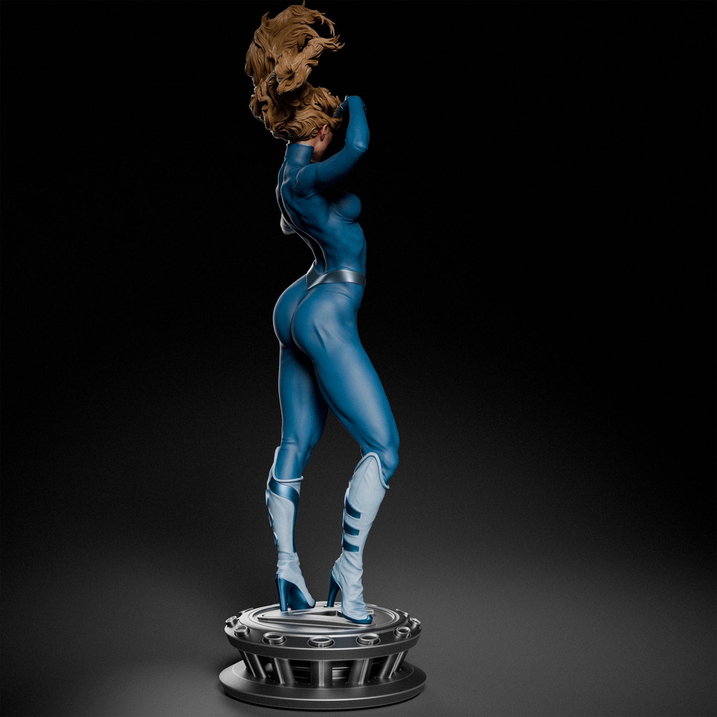 Invisible Woman style Forcefield Heroine resin kit – Unpainted 3D Printed Model kit