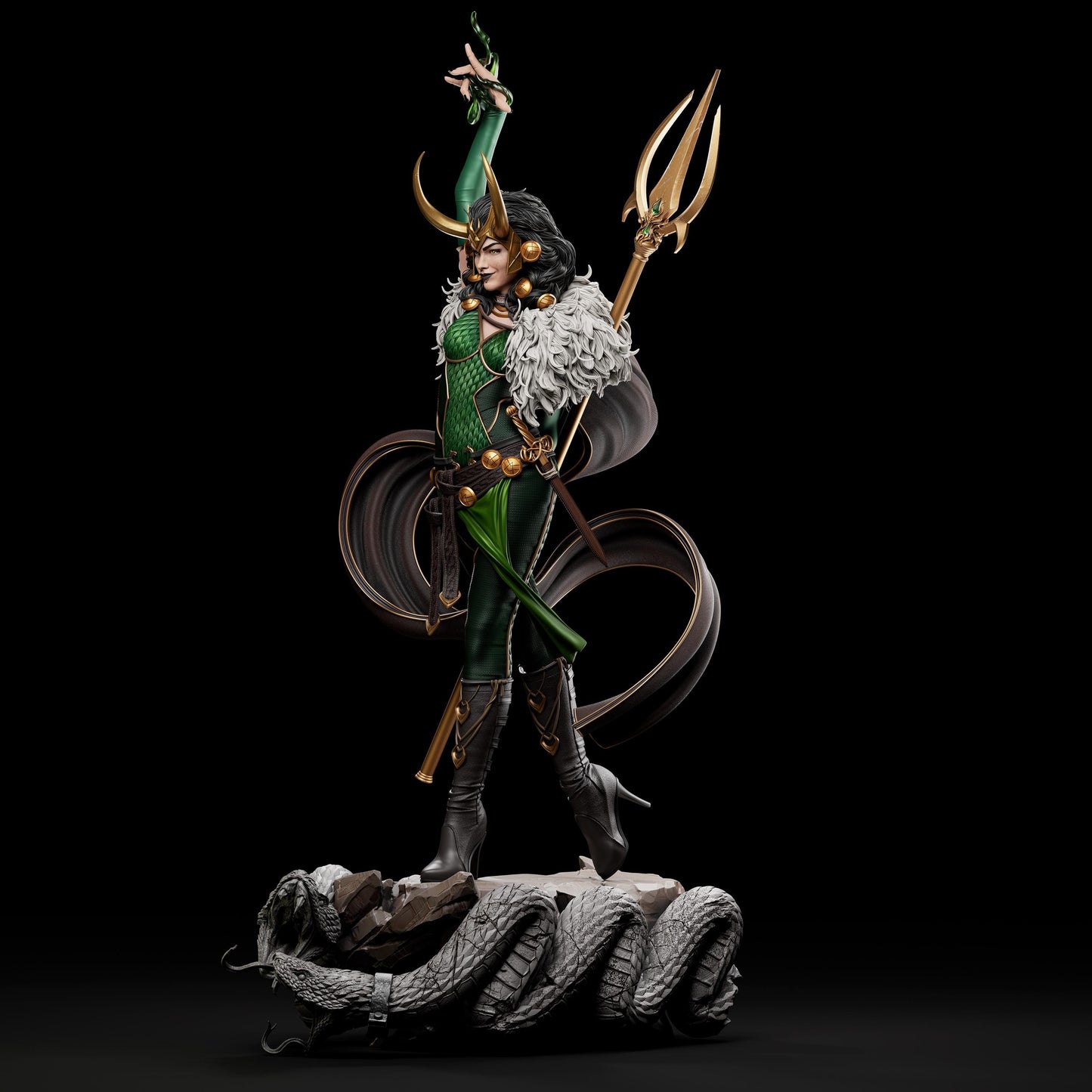 Lady Loki style Deceiver Queen resin kit – Unpainted 3D Printed Model kit