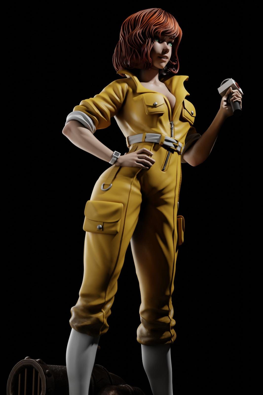 April O'Neil style Channel Heroine Girl resin kit – Unpainted 3D Printed Model kit