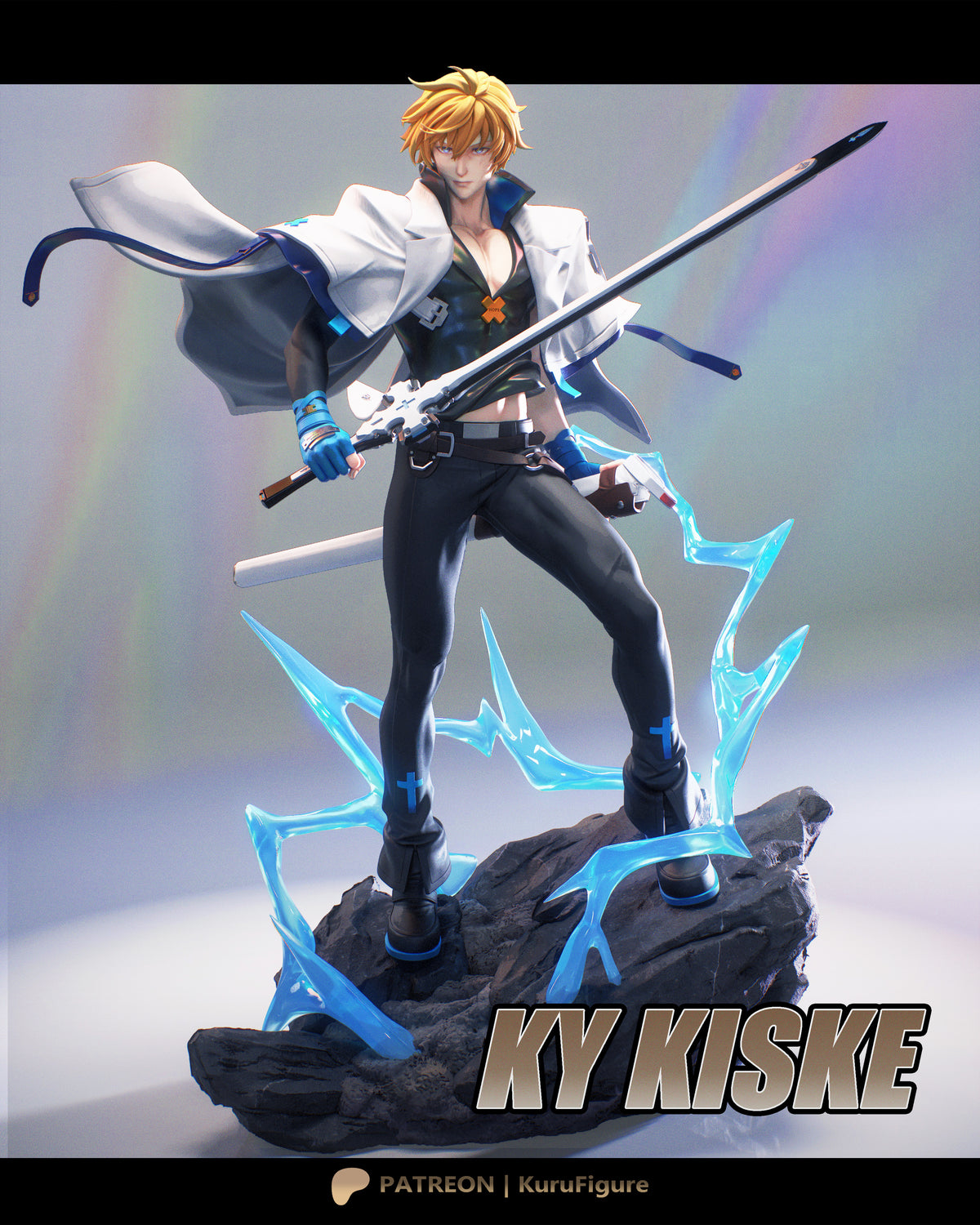 Ky Kiske Style Guilty Gear Unpainted Resin Garage Kit (1/6-1/12)