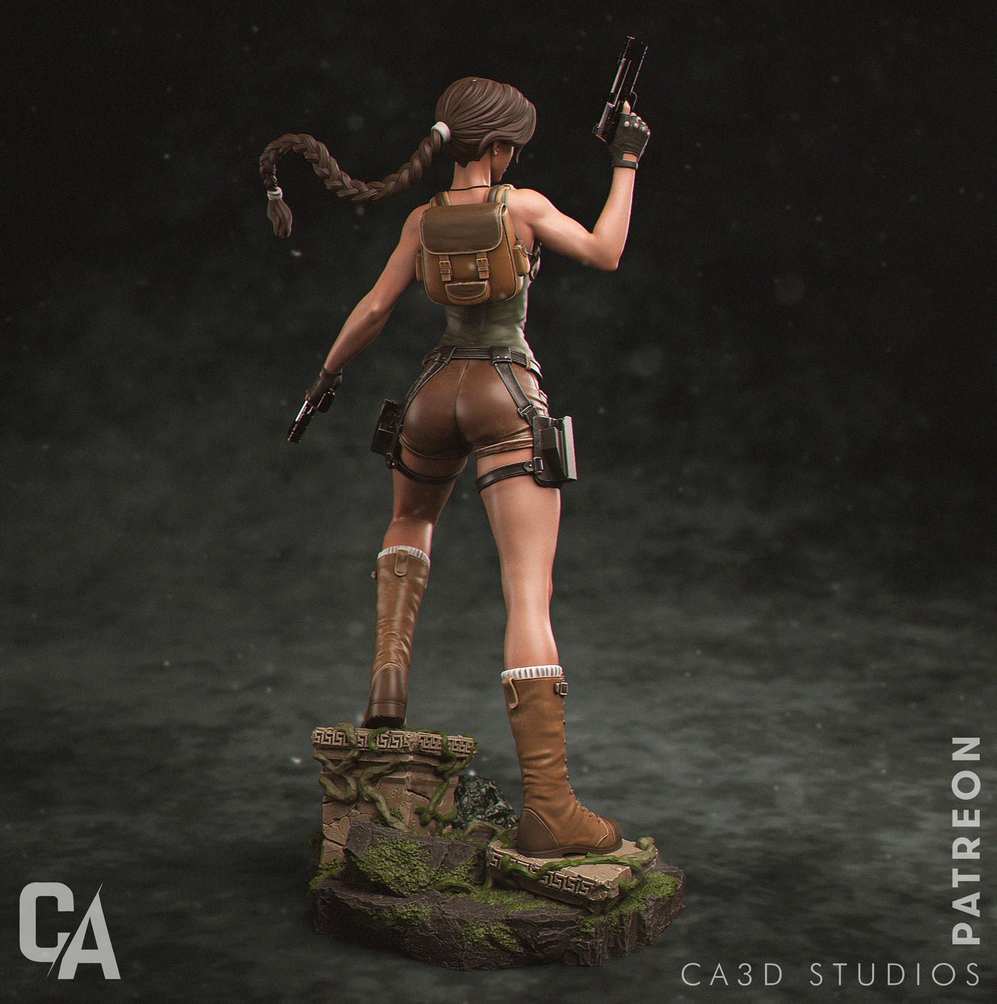 Lara Croft style Modern Explorer Girl resin kit – Unpainted 3D Printed Model kit